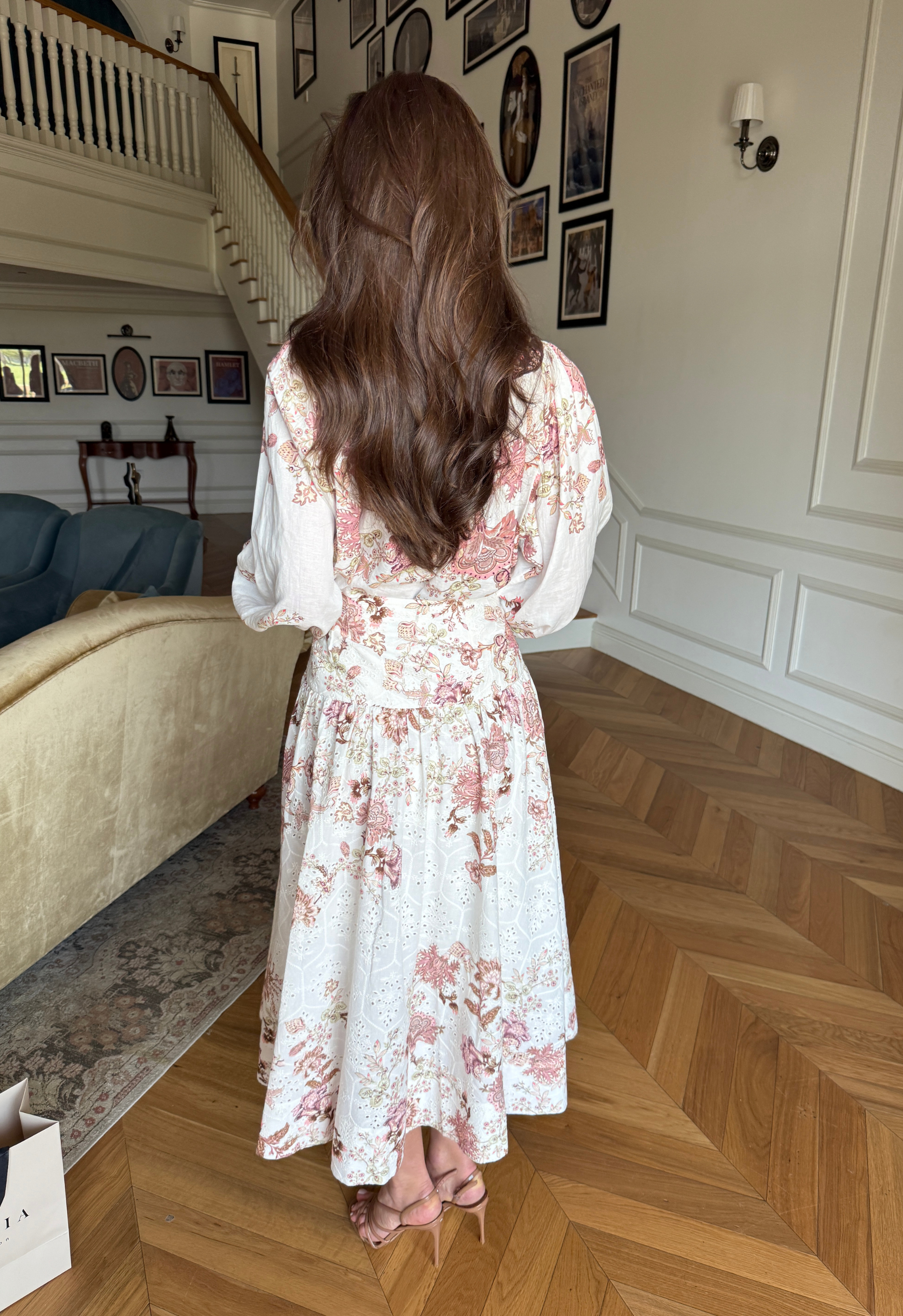 Floral skirt and blouse set