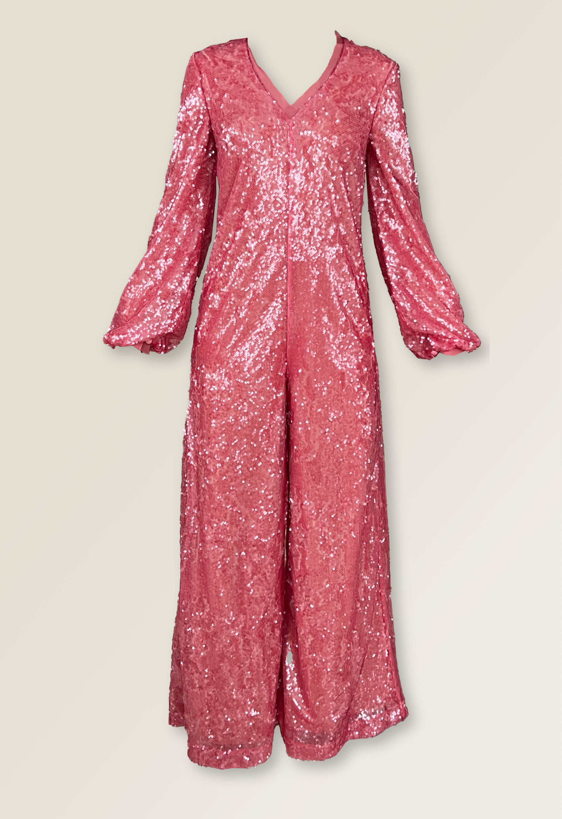 Sequin jumpsuit in red