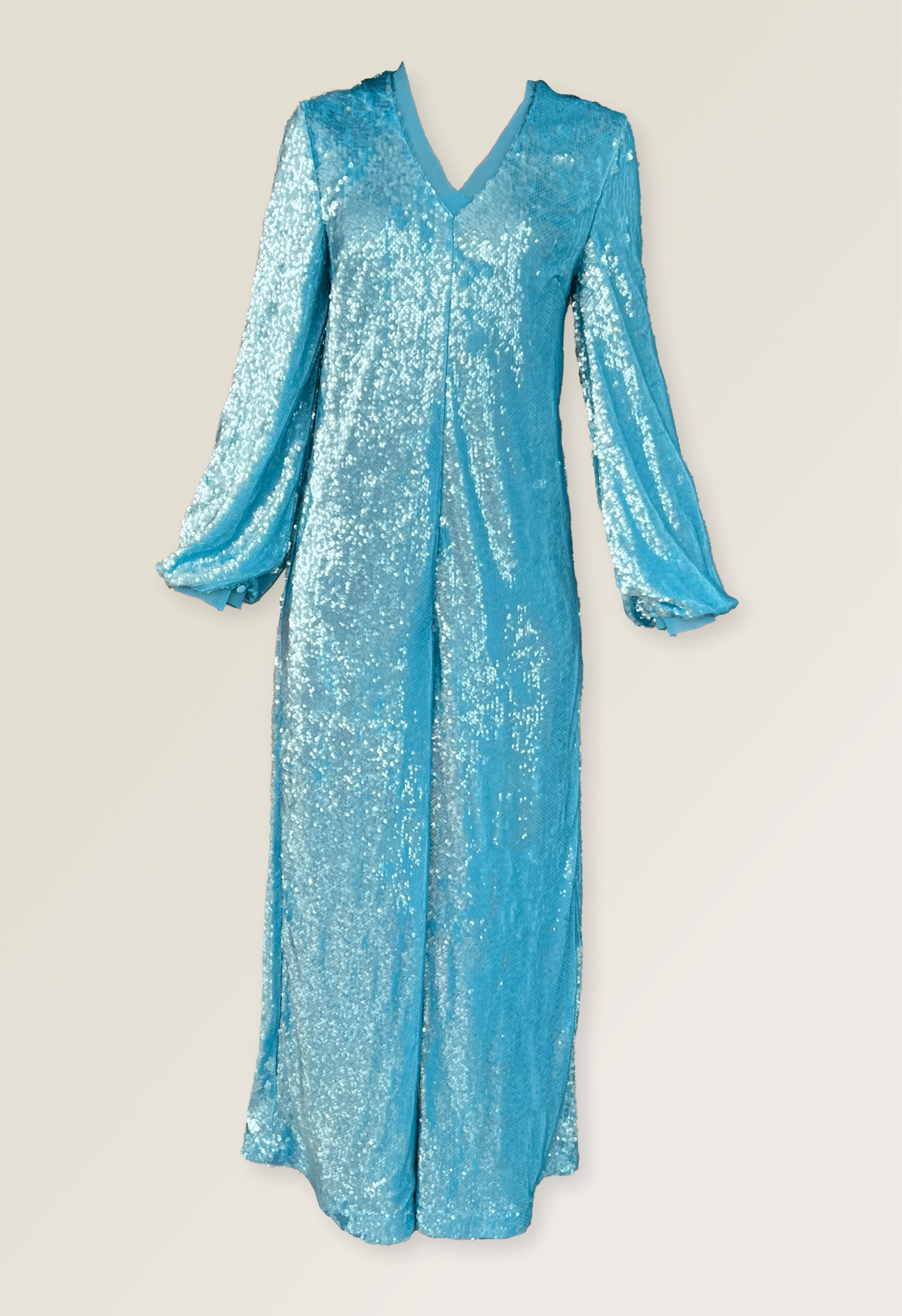 Sequin jumpsuit in blue
