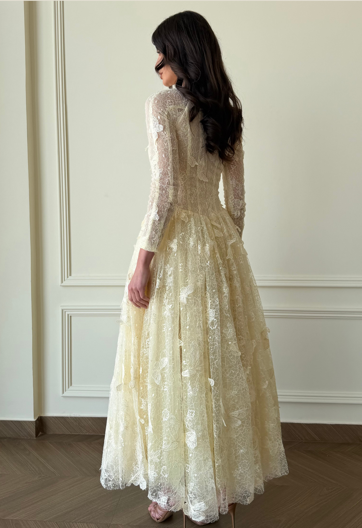 Mariposa Soleil Lace Gown