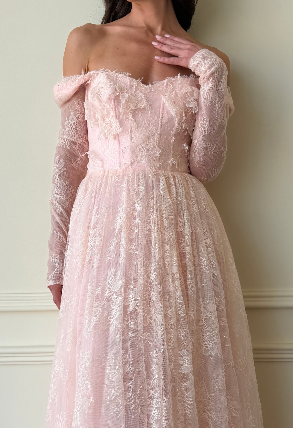 Fleur Pink Lace Gown