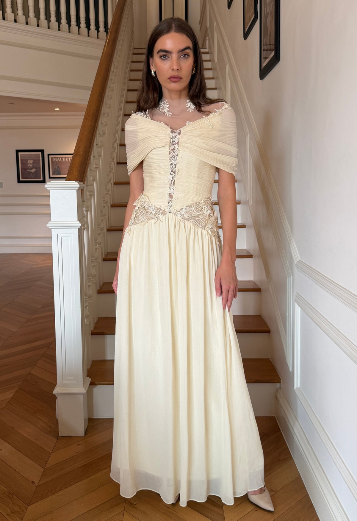 Off Shoulder Lace Maxi dress
