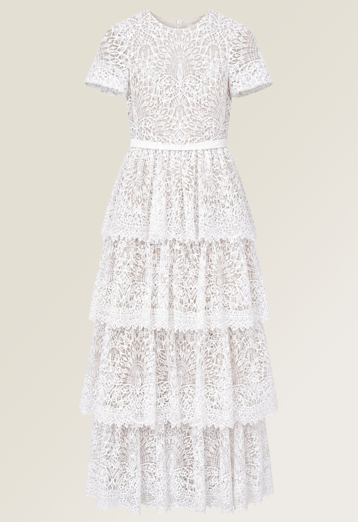 Ivory Romance Tiered Lace Dress – Ortensia