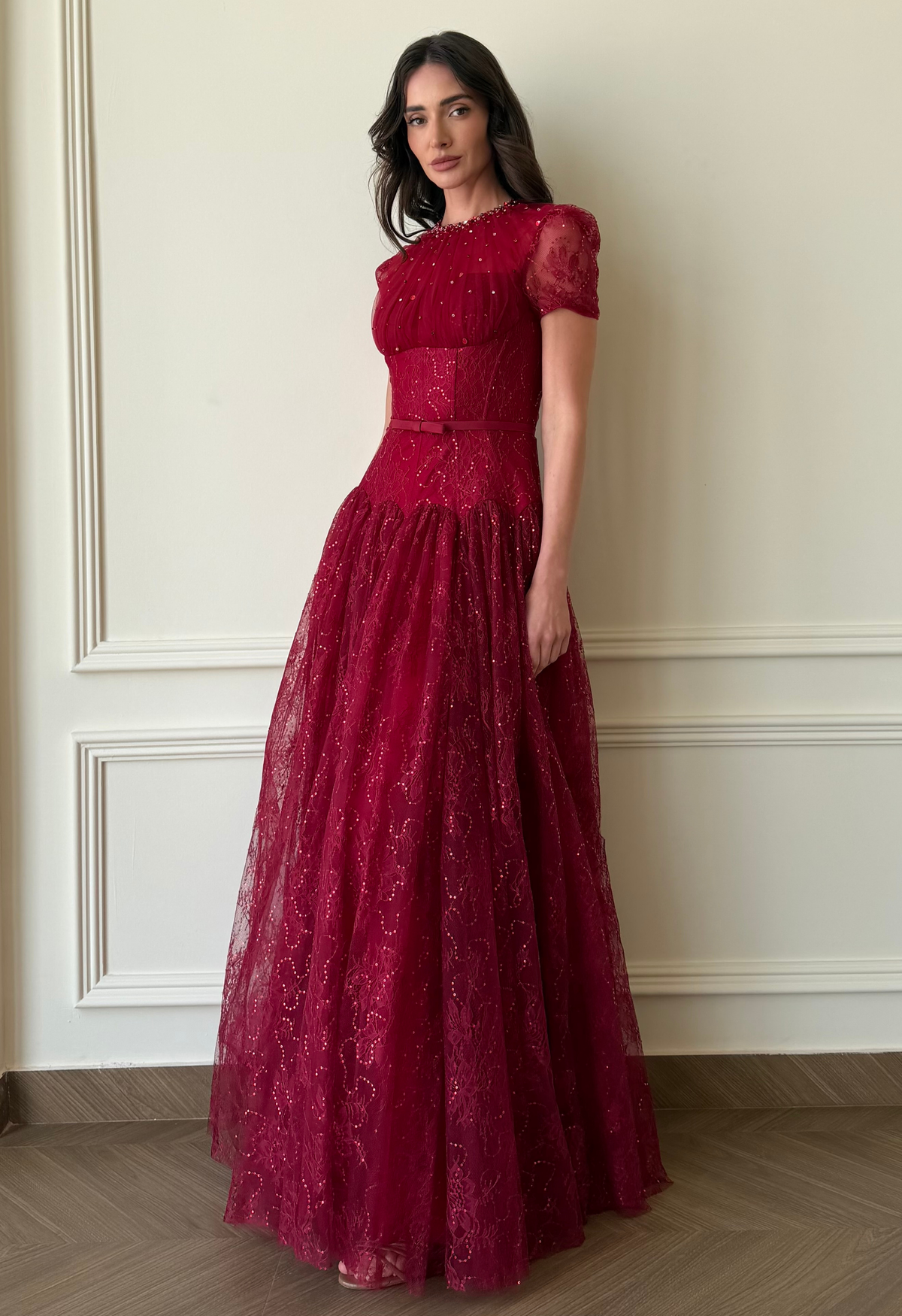 Sabrine Red Maxi Dress