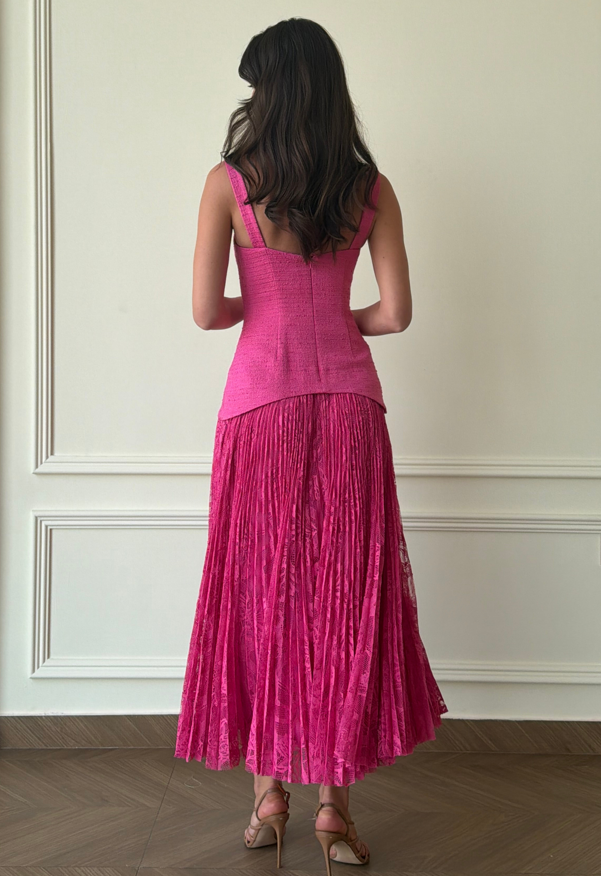 Mireva Long Fuschia Dress