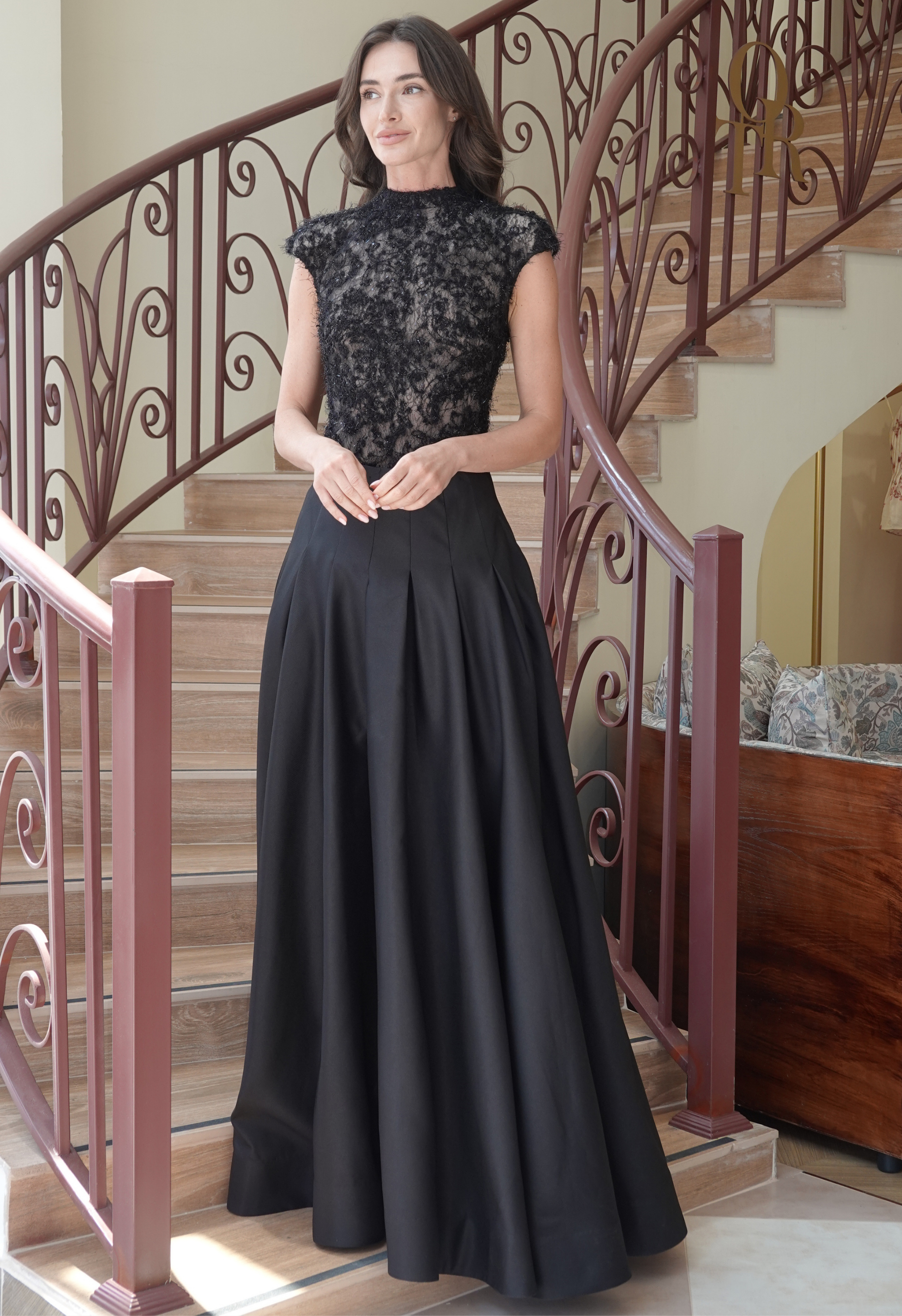 Midnight Lace Bodysuit & Maxi Skirt