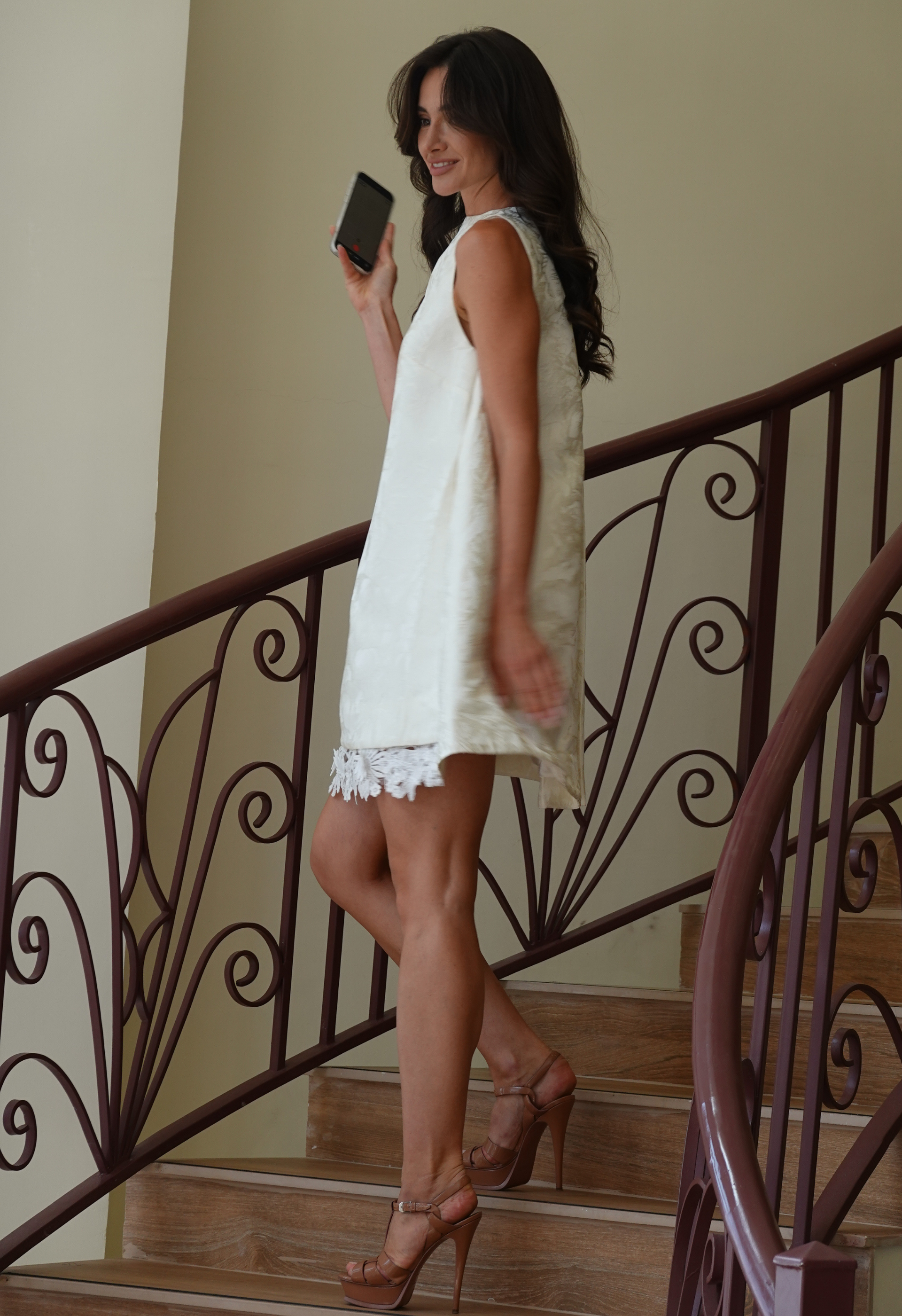 Silk & Lace A-Line Mini Dress