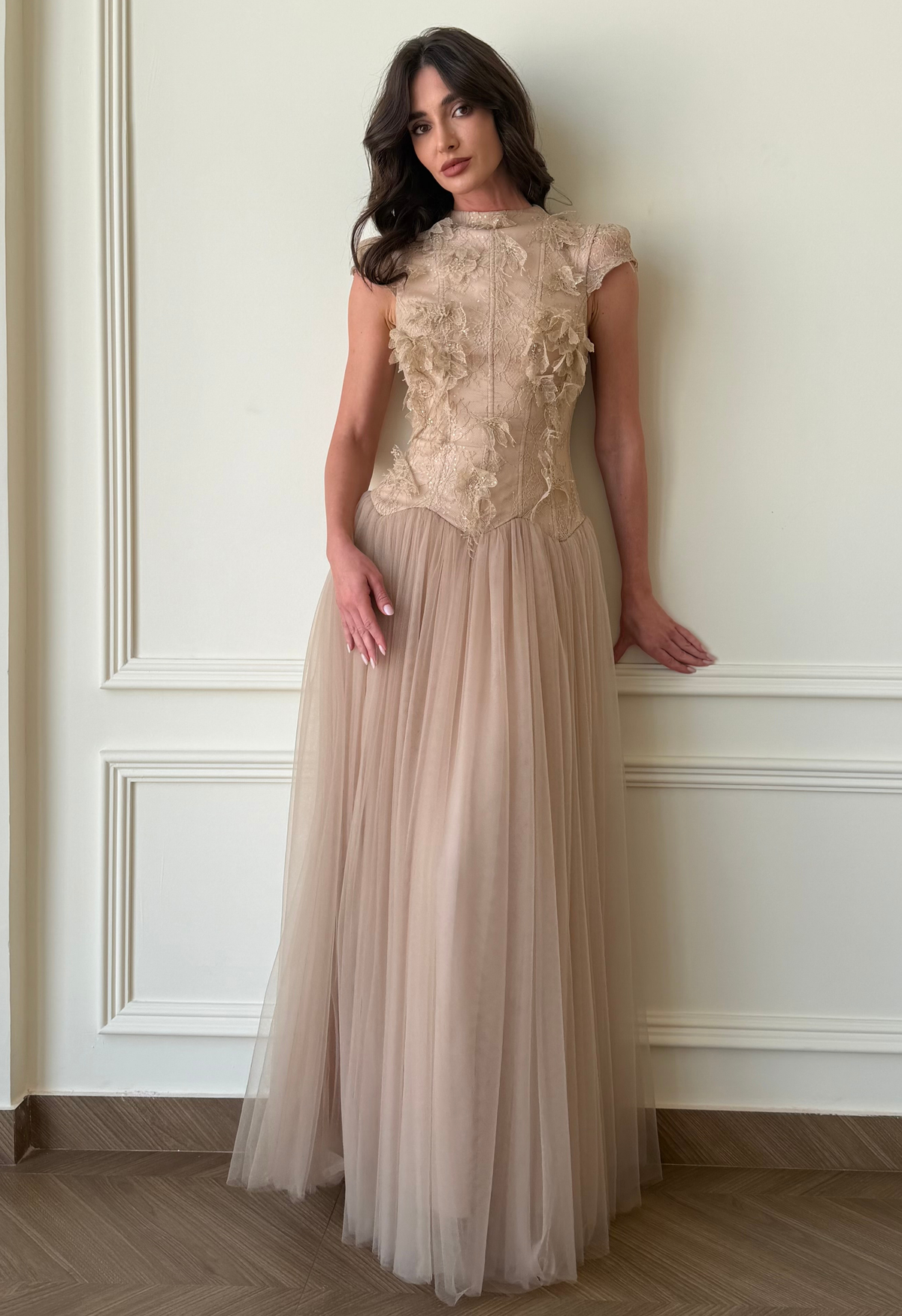 Elysian Dawn Lace Gown