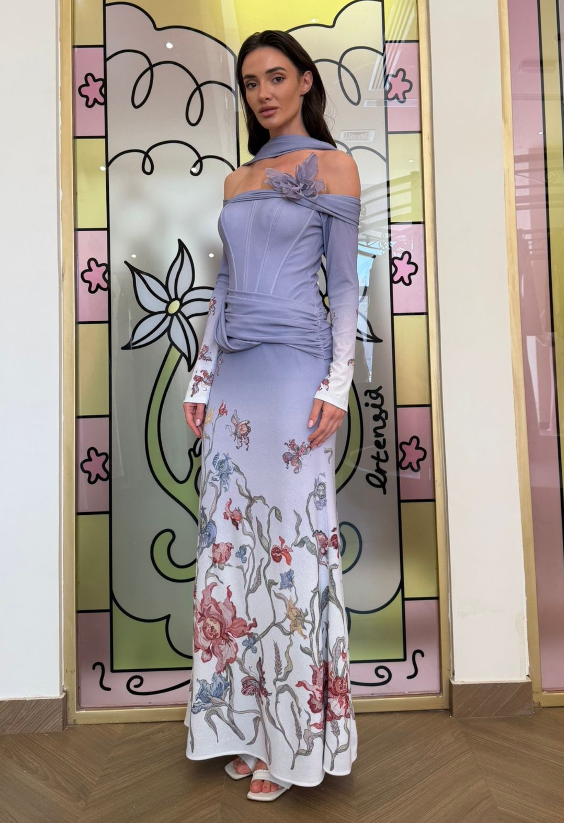 Blooming Grace Gown in Purple Ash