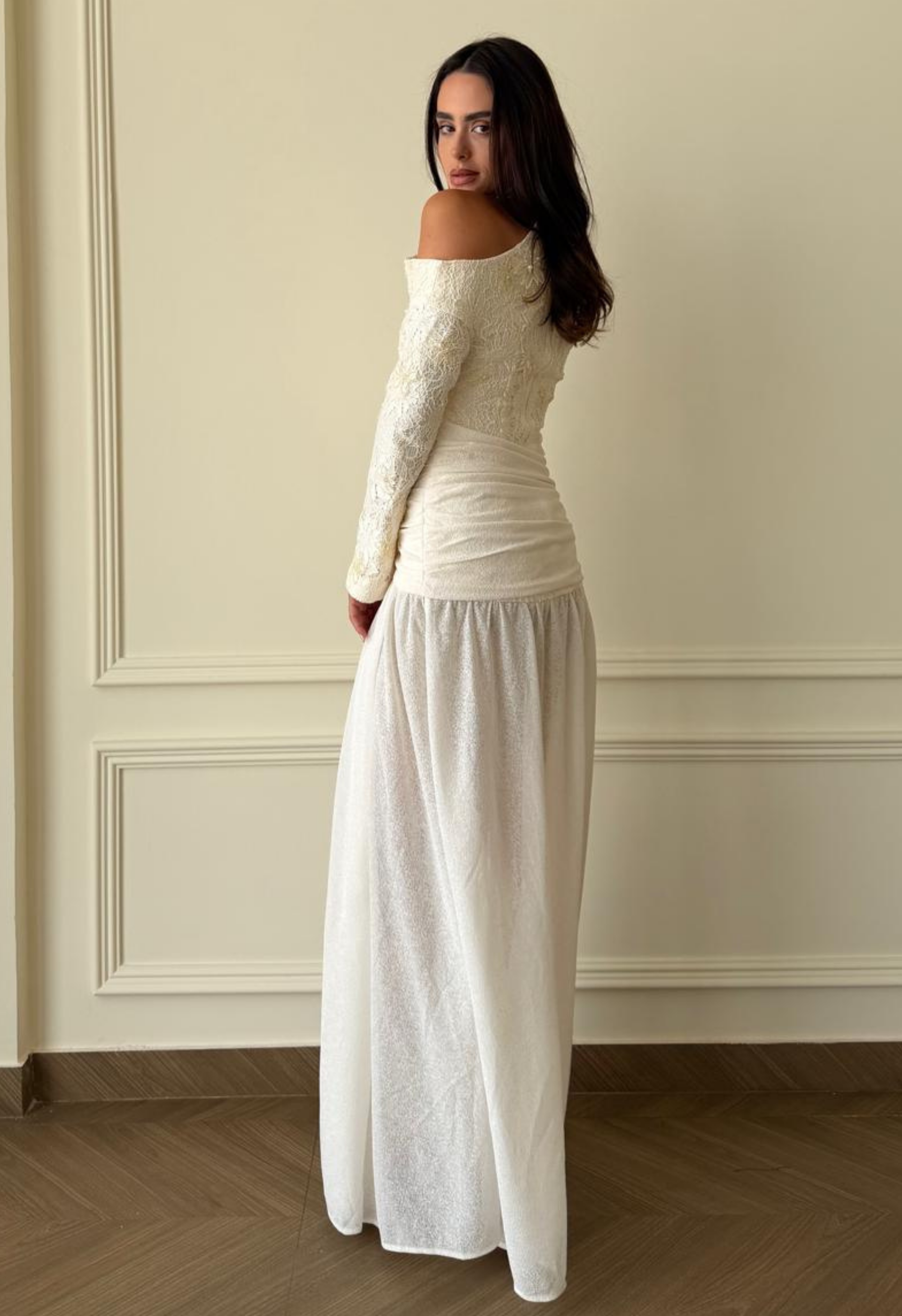 Floral Halter Evening Gown