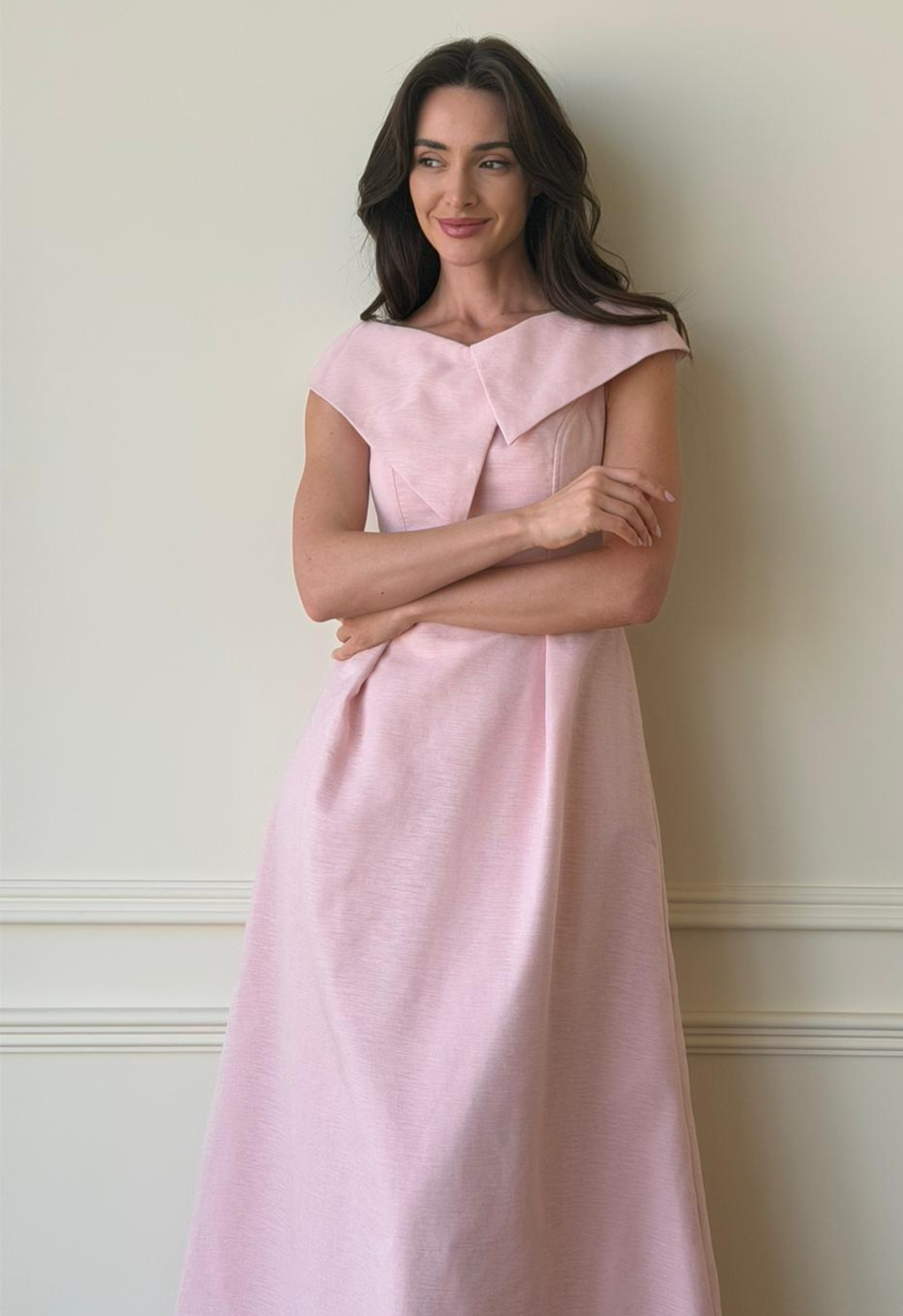 Rose Draped Neck dress