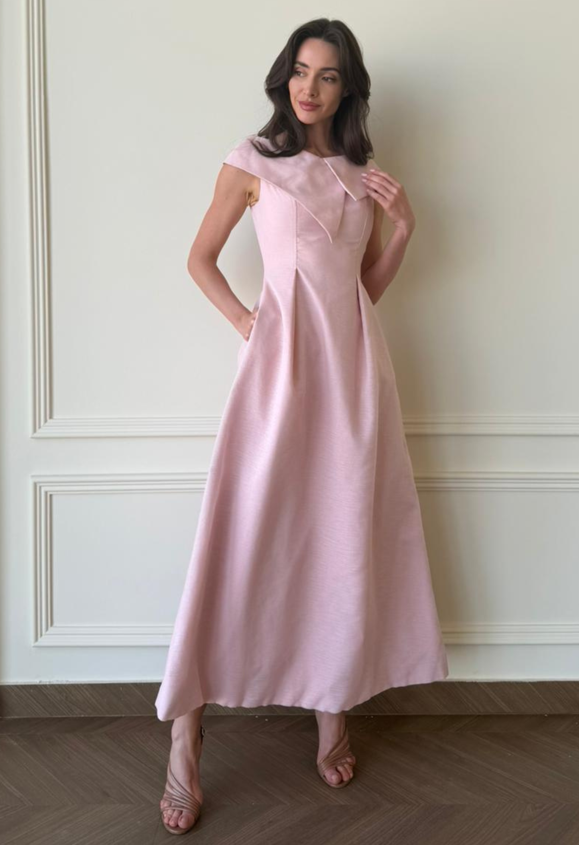 Rose Draped Neck dress