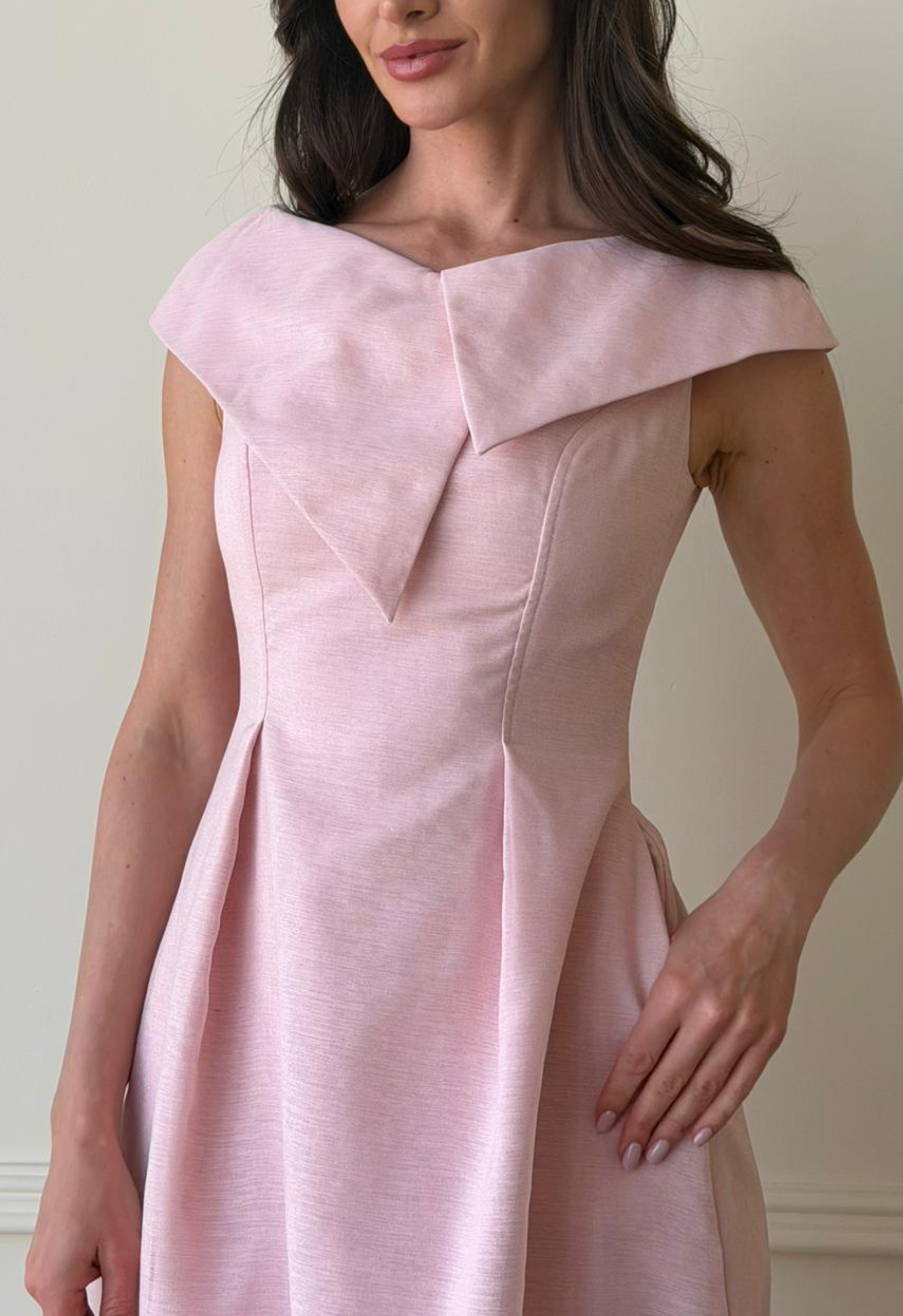 Rose Draped Neck dress