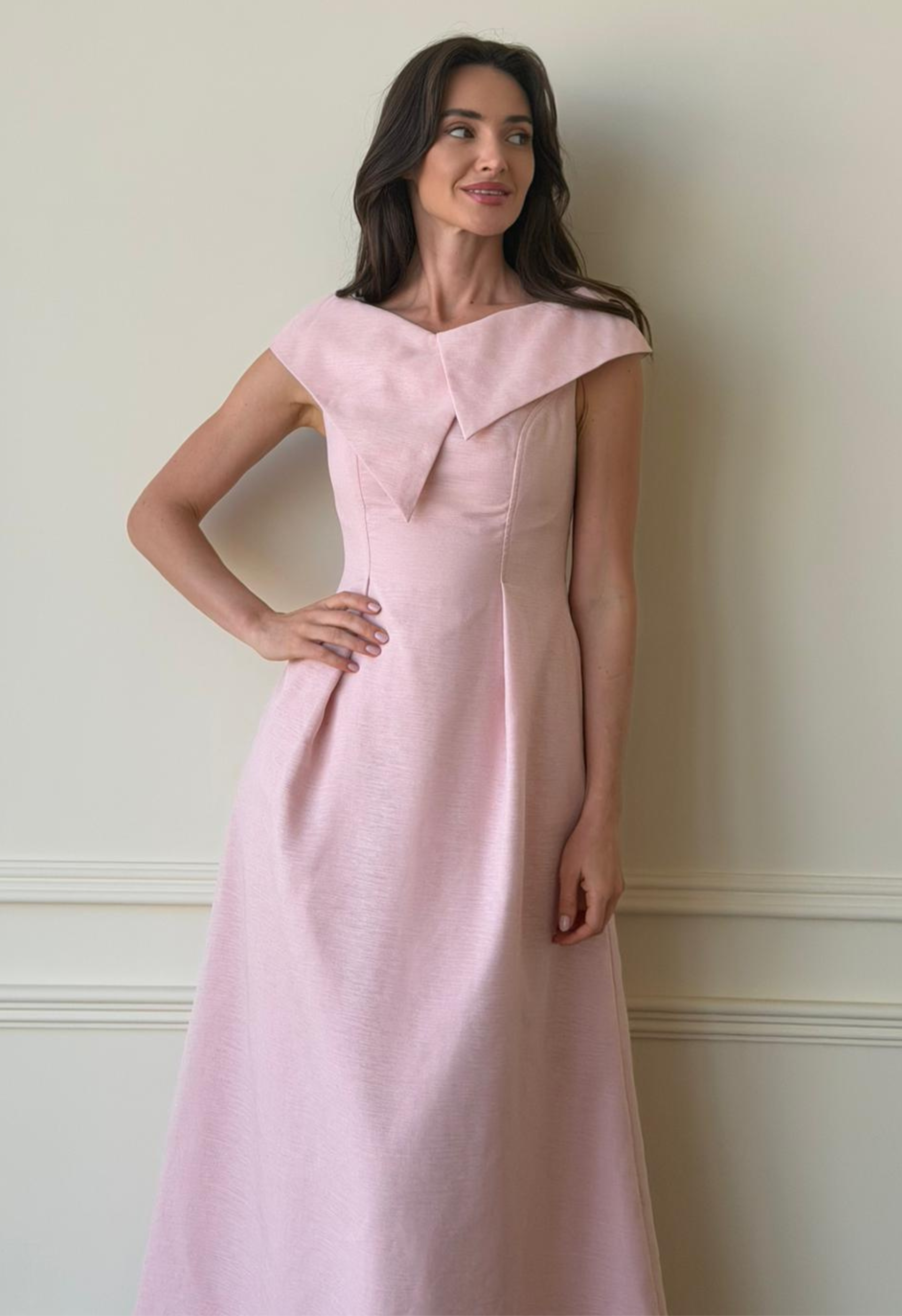 Rose Draped Neck dress