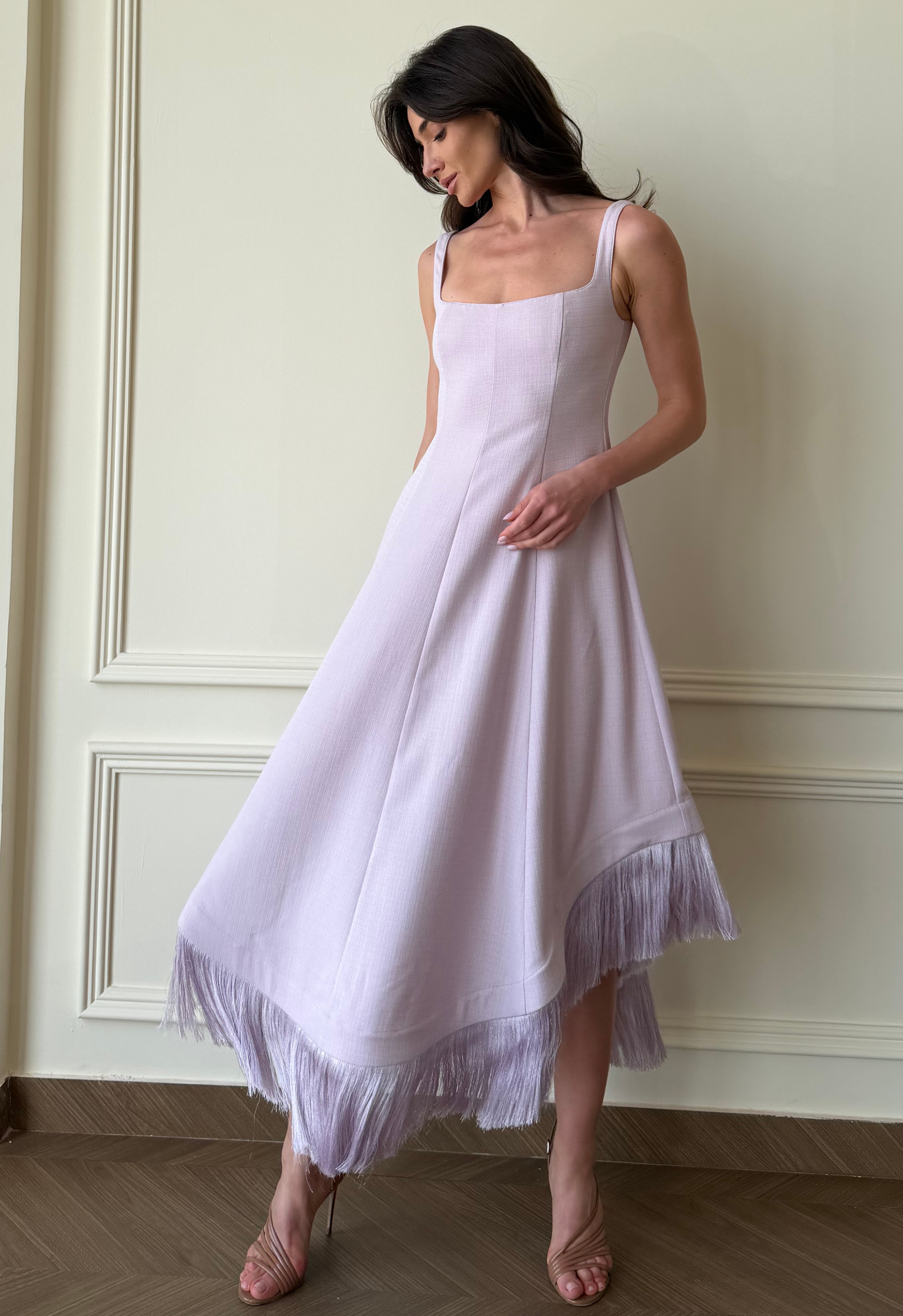 Emine Fringe Hem Dress