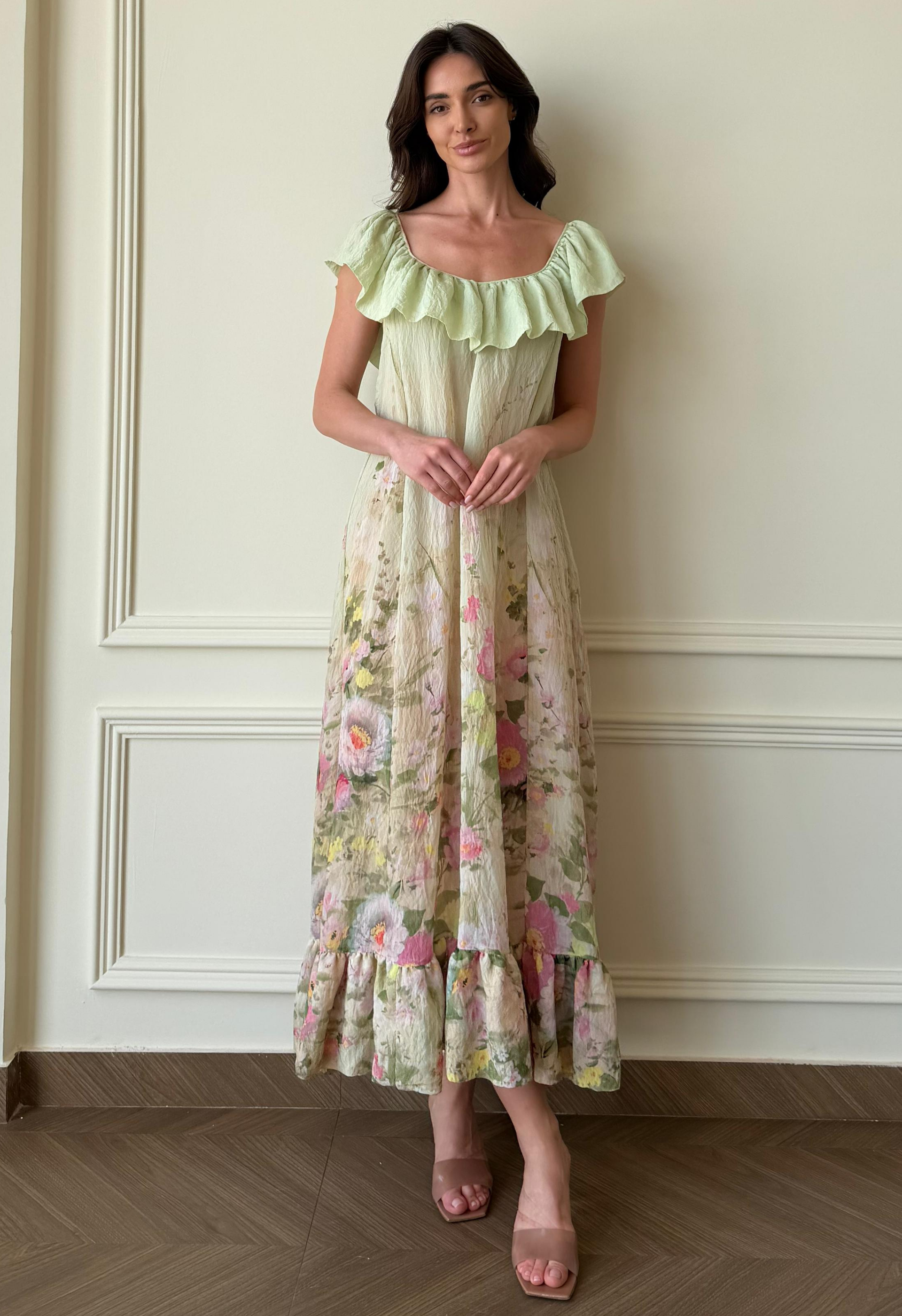 Viscose Flounce Dress