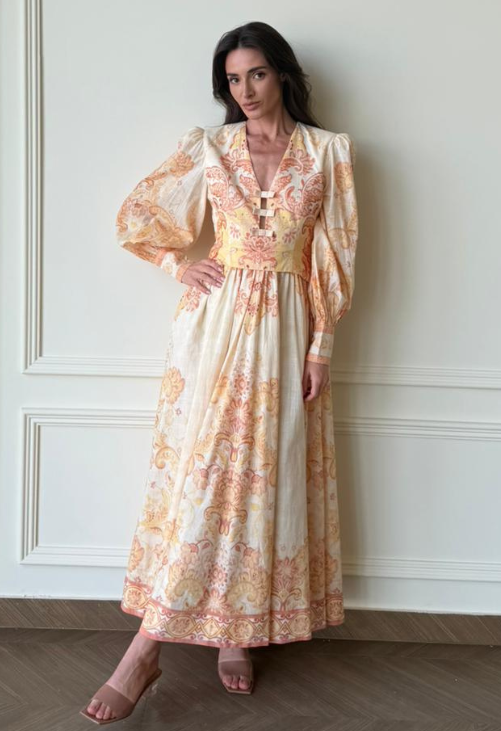 Peonia Plunge Bow dress