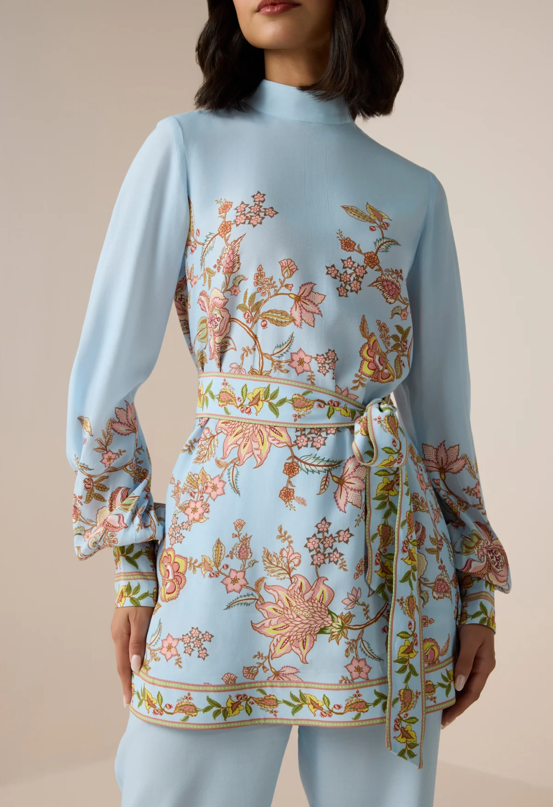 Blue heavy crepe Set