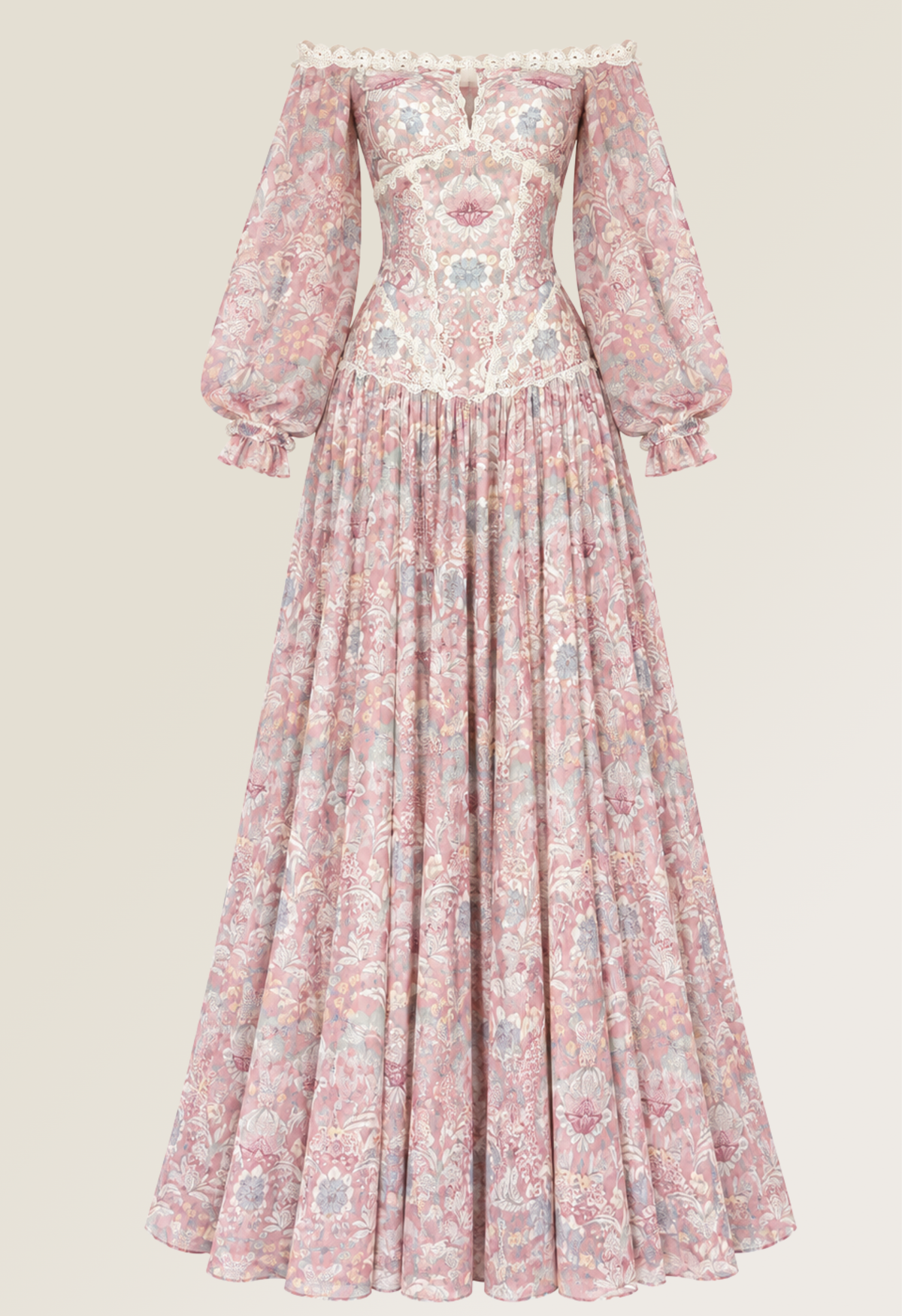 Off-Shoulder Baroque in Red Ochre & Chocolate