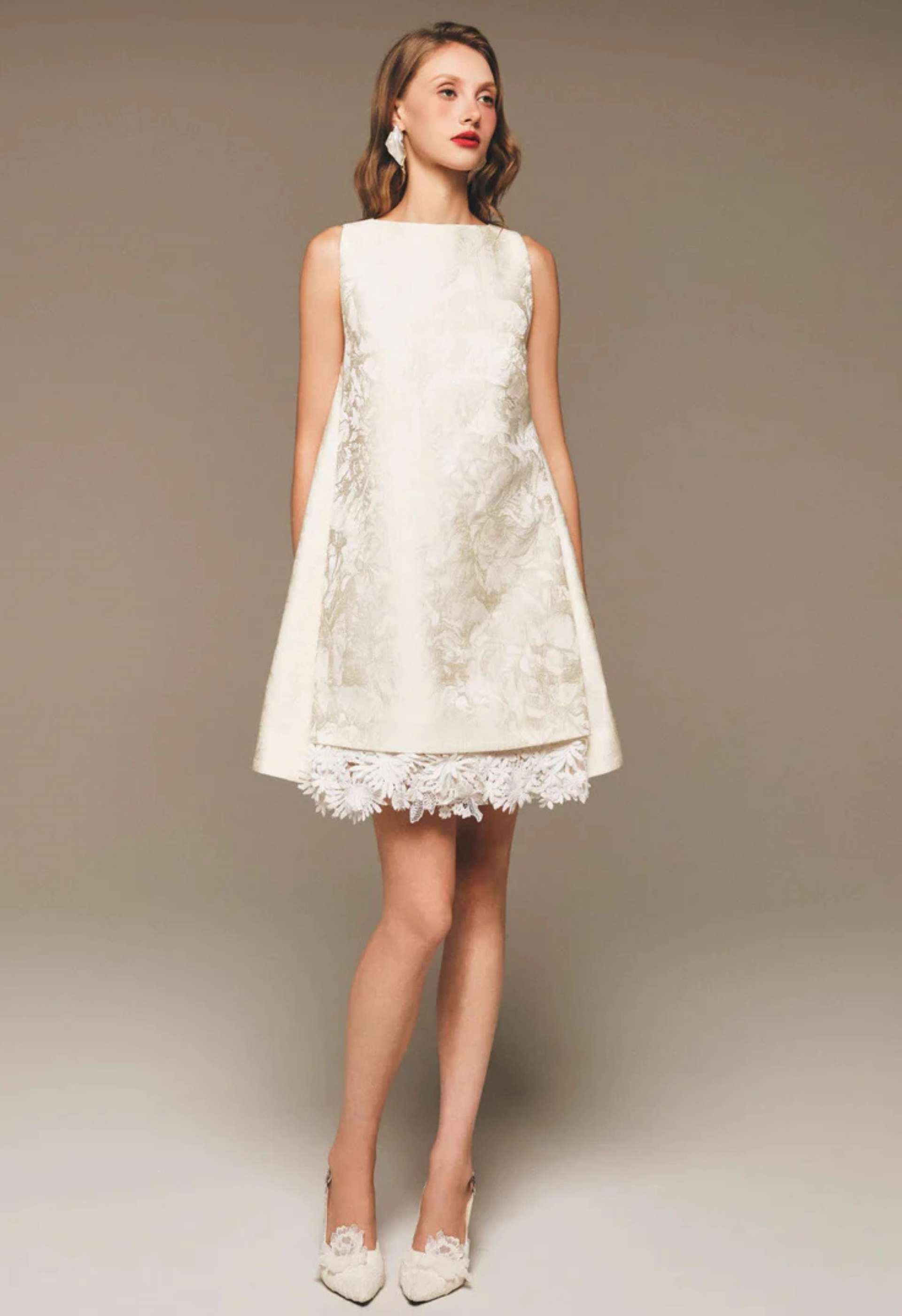 Silk & Lace A-Line Mini Dress