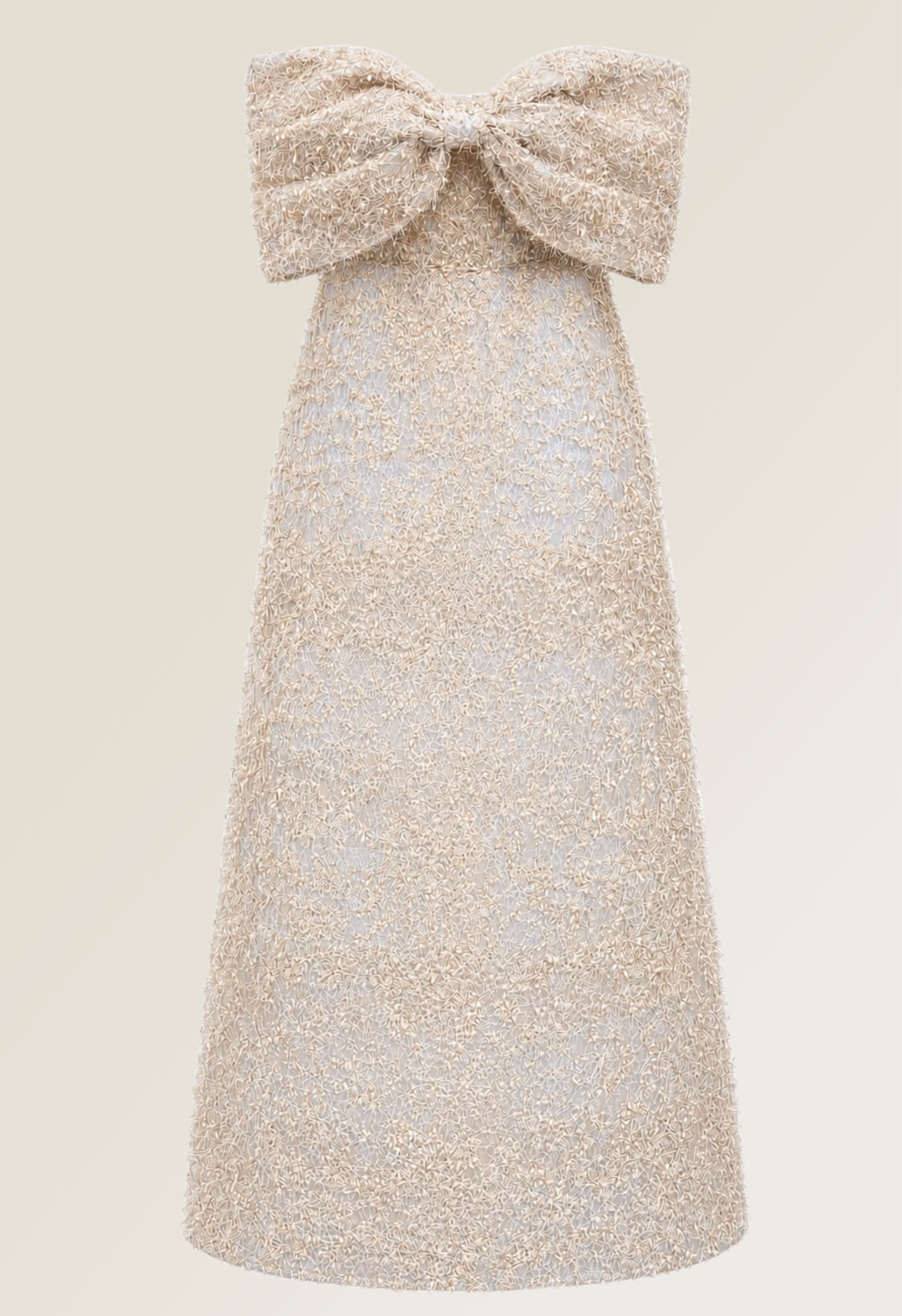Champagne Bow Statement Dress