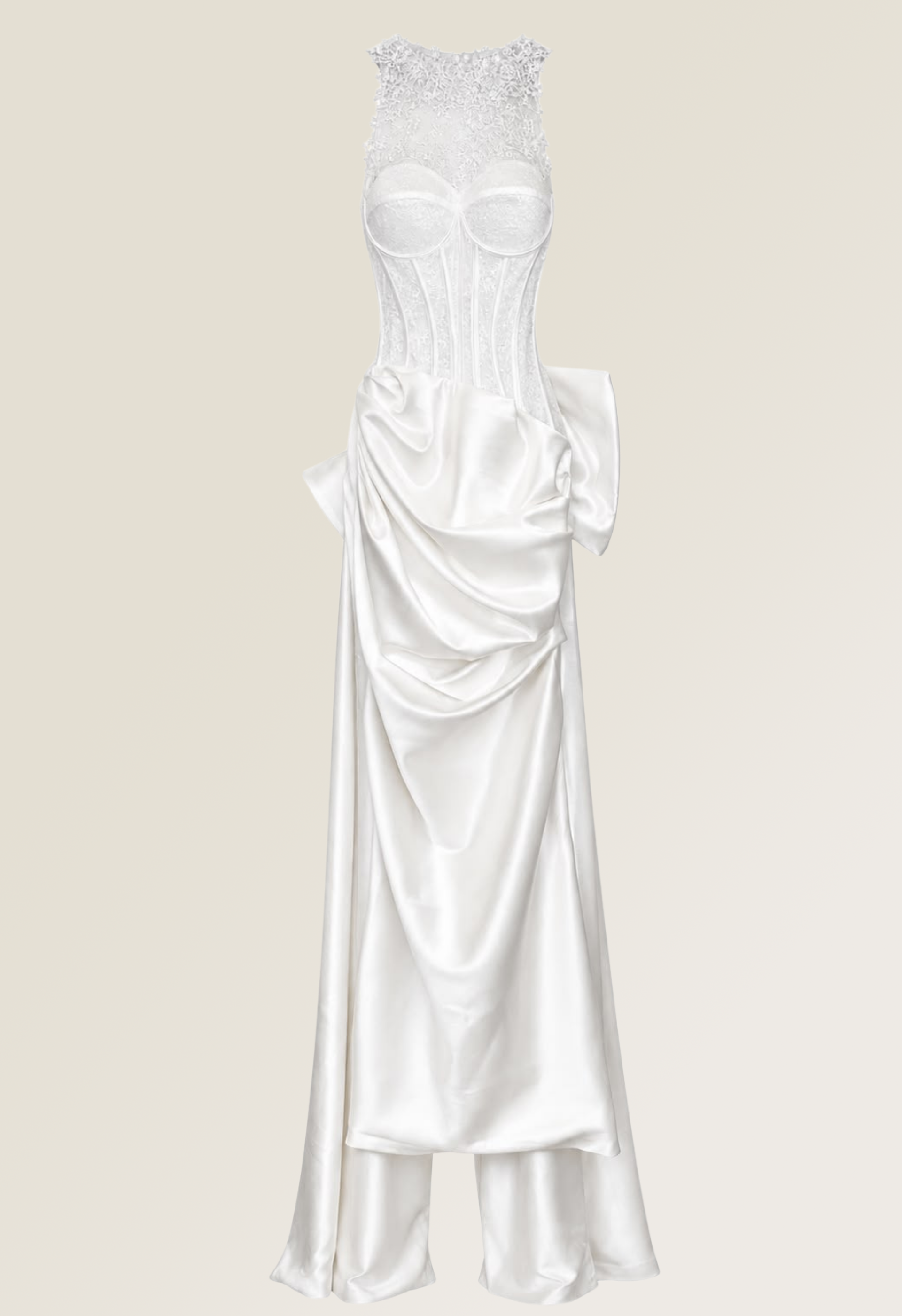 Ivory Lace Corset Gown