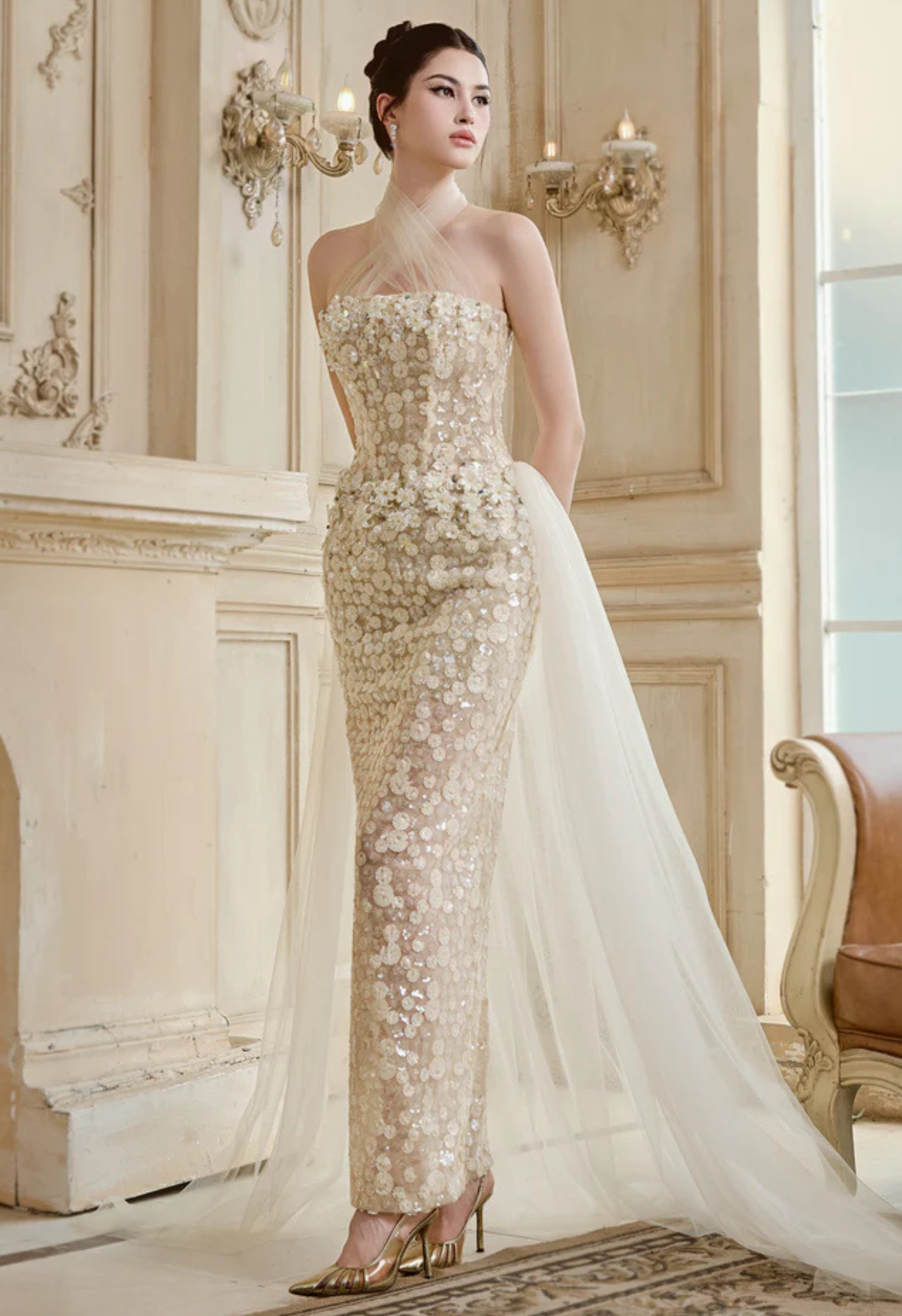 Serelune Dress with Cape