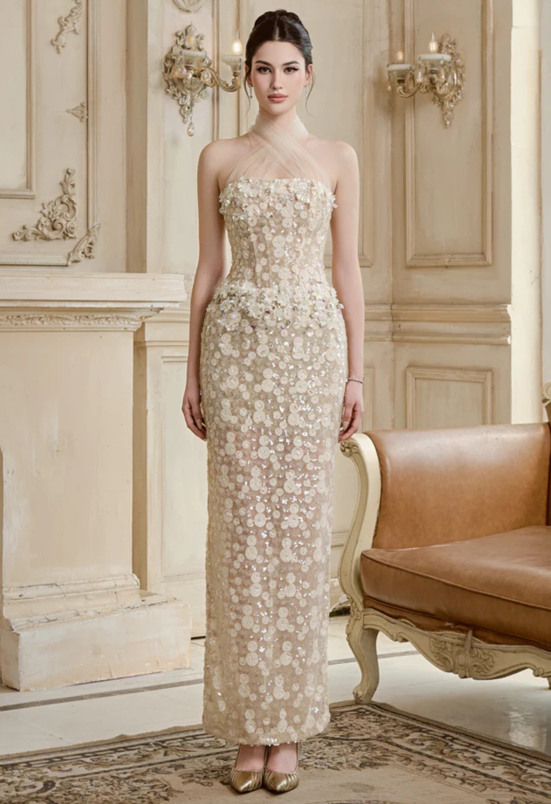 Serelune Dress with Cape