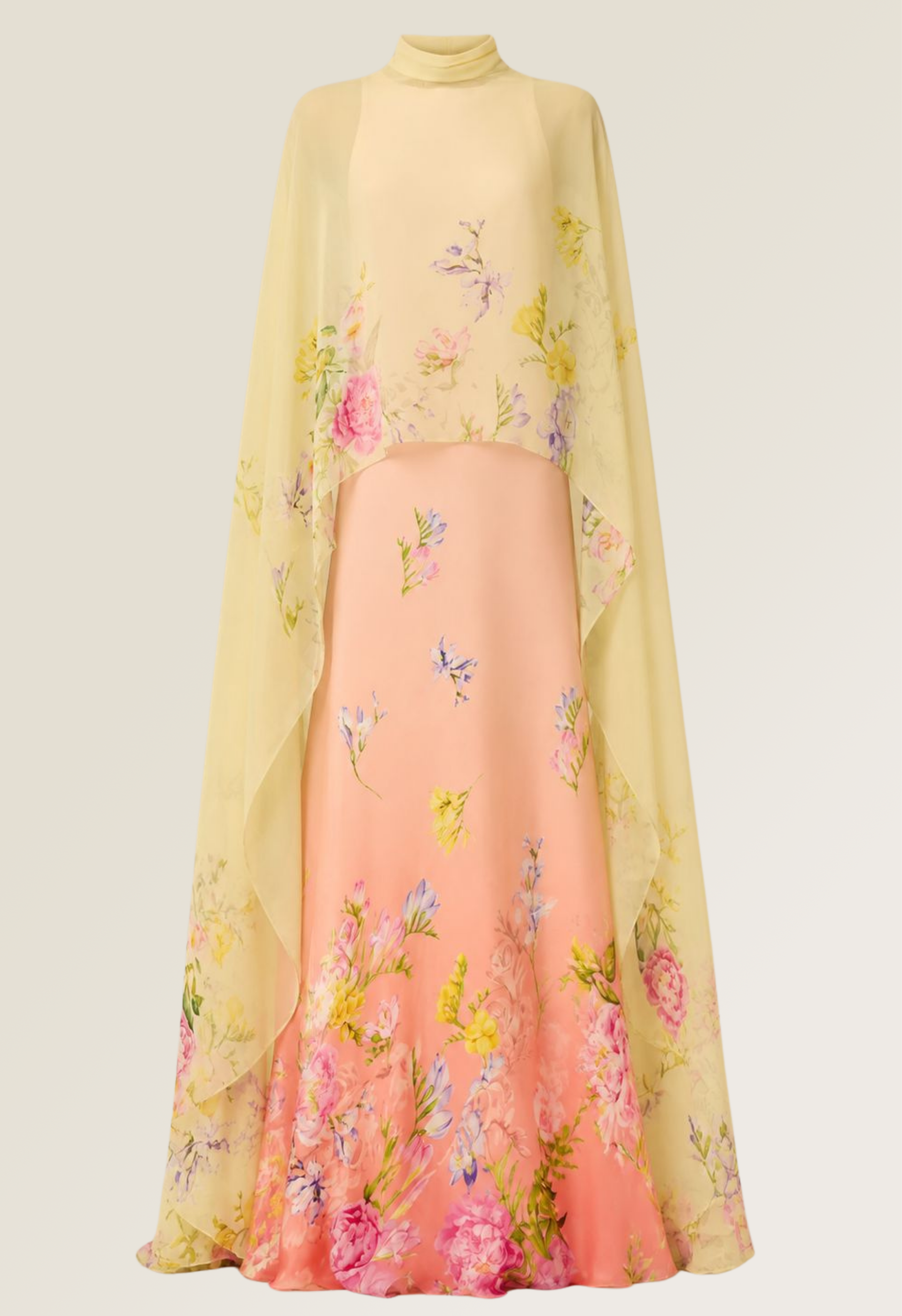Avya High-Low Cape Dress
