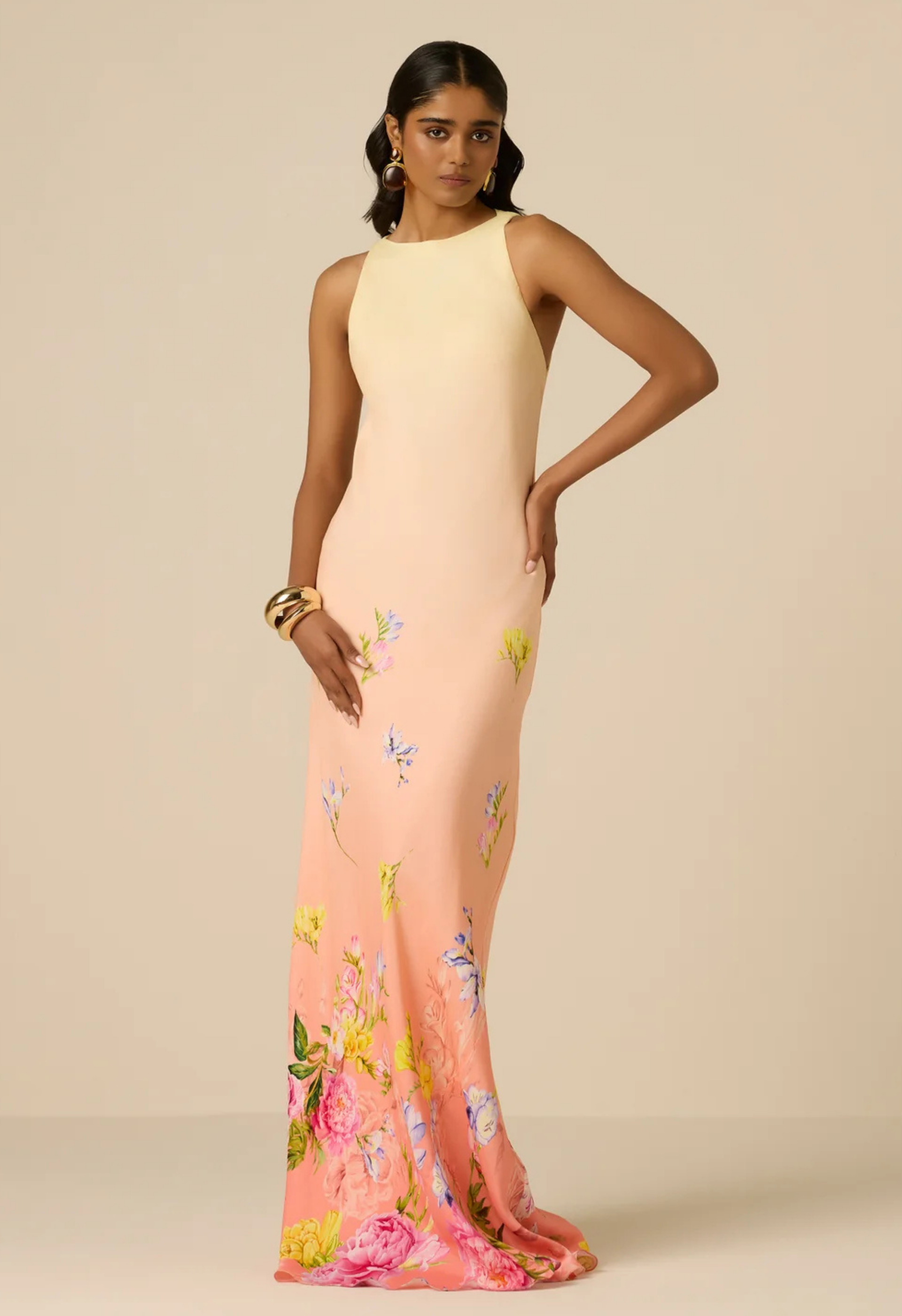 Avya Bias Maxi Dress