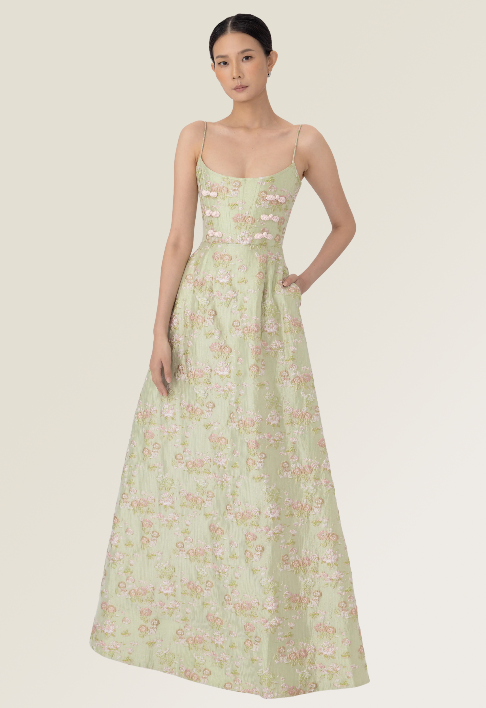 Andrea Brocade Gown