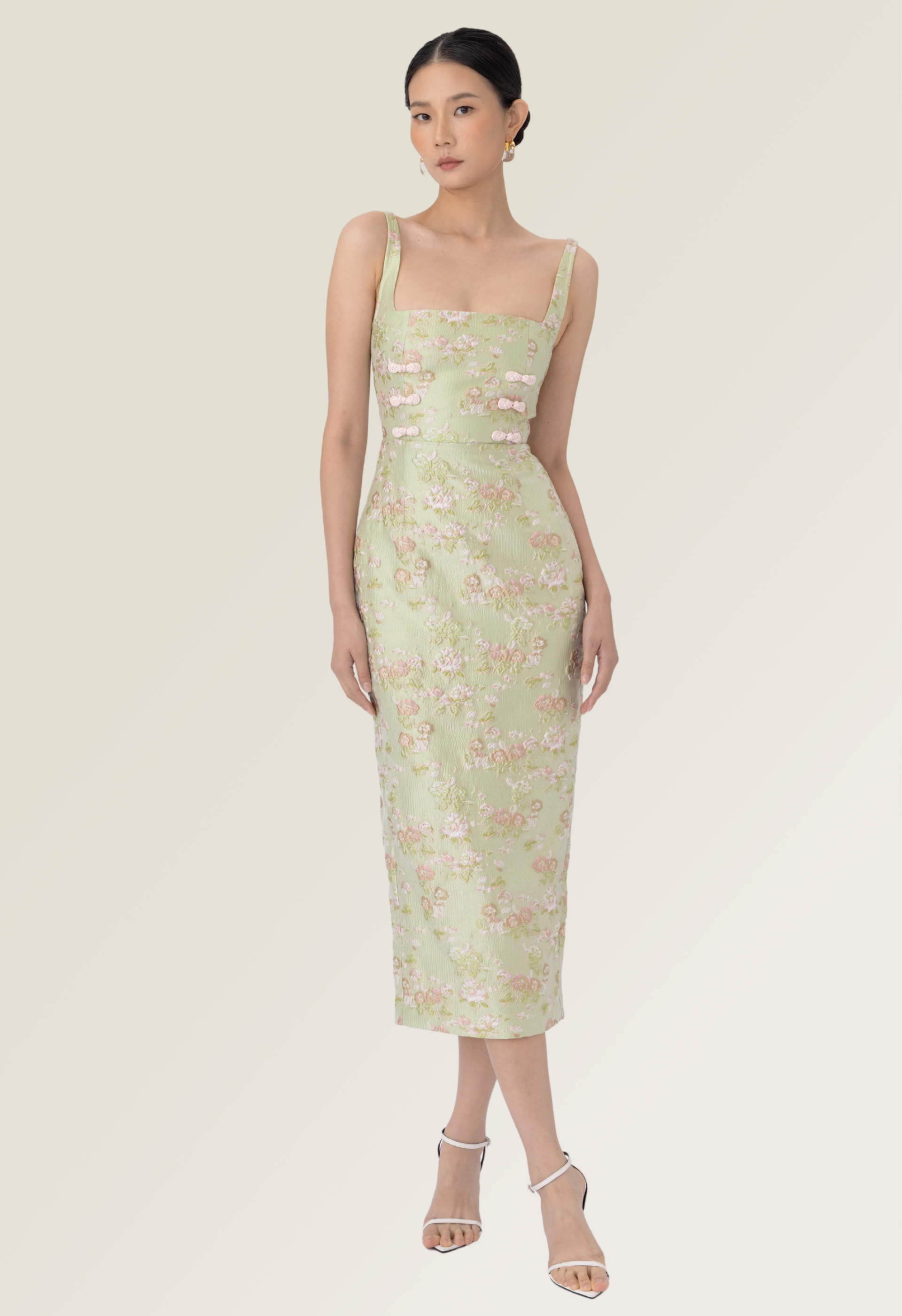 Alice Brocade Midi Dress