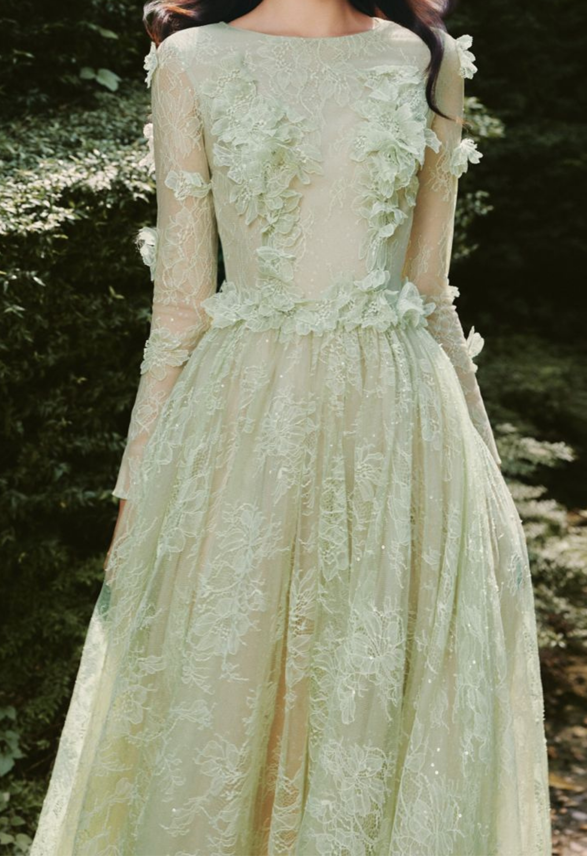 Green Lace Gown