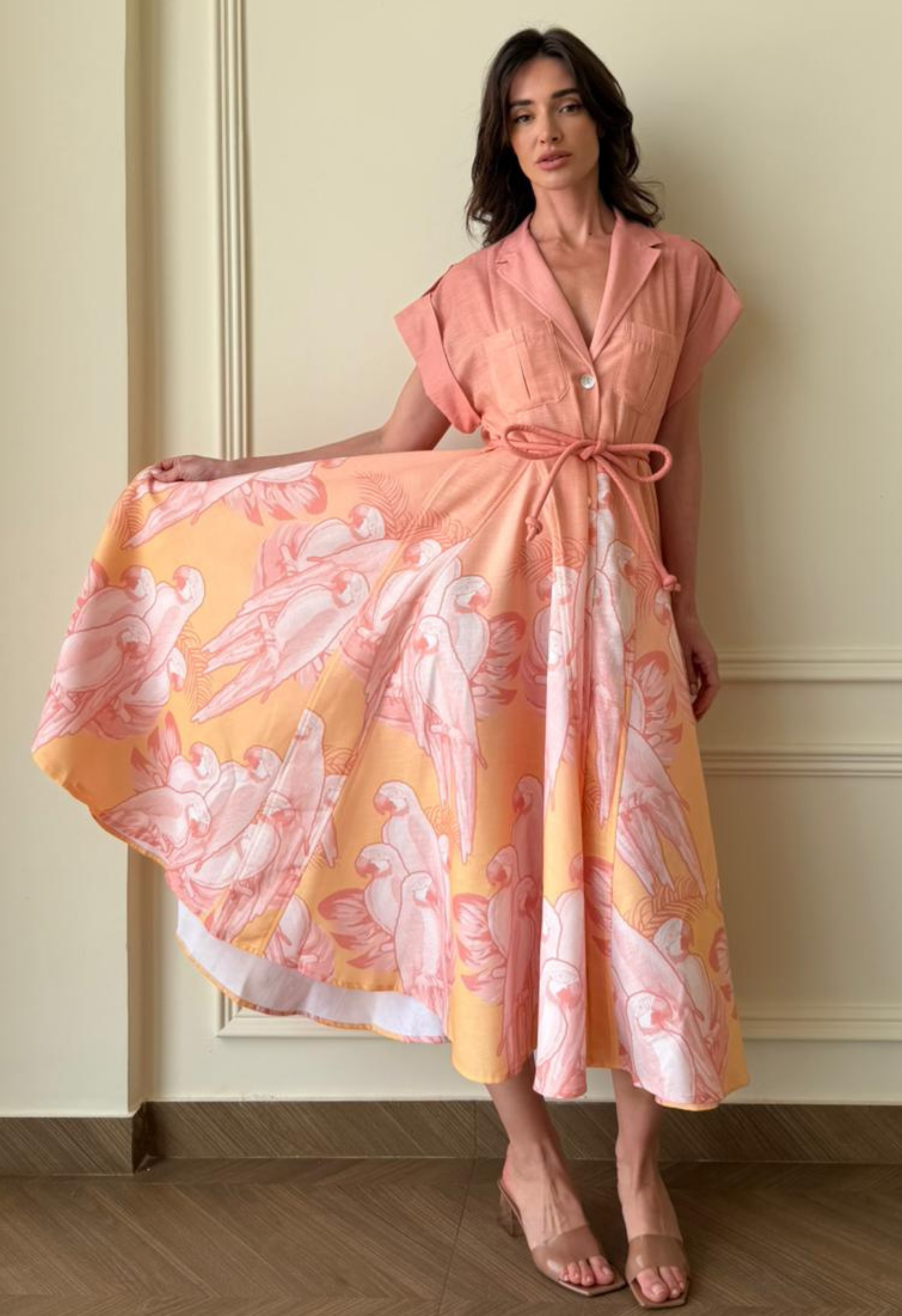 Guayaba Coral Maxi Dress