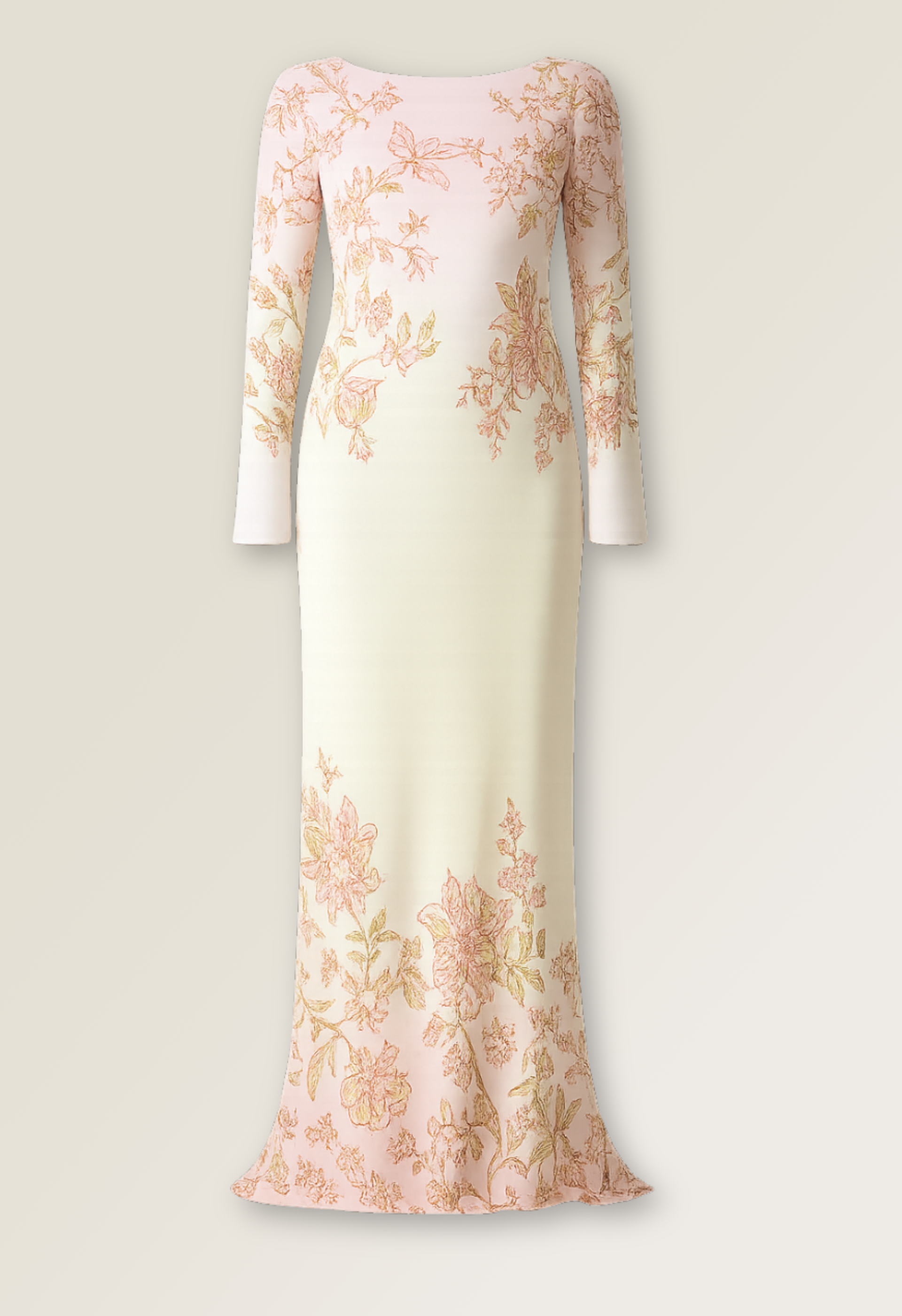 Yellow & Pink satin Maxi dress