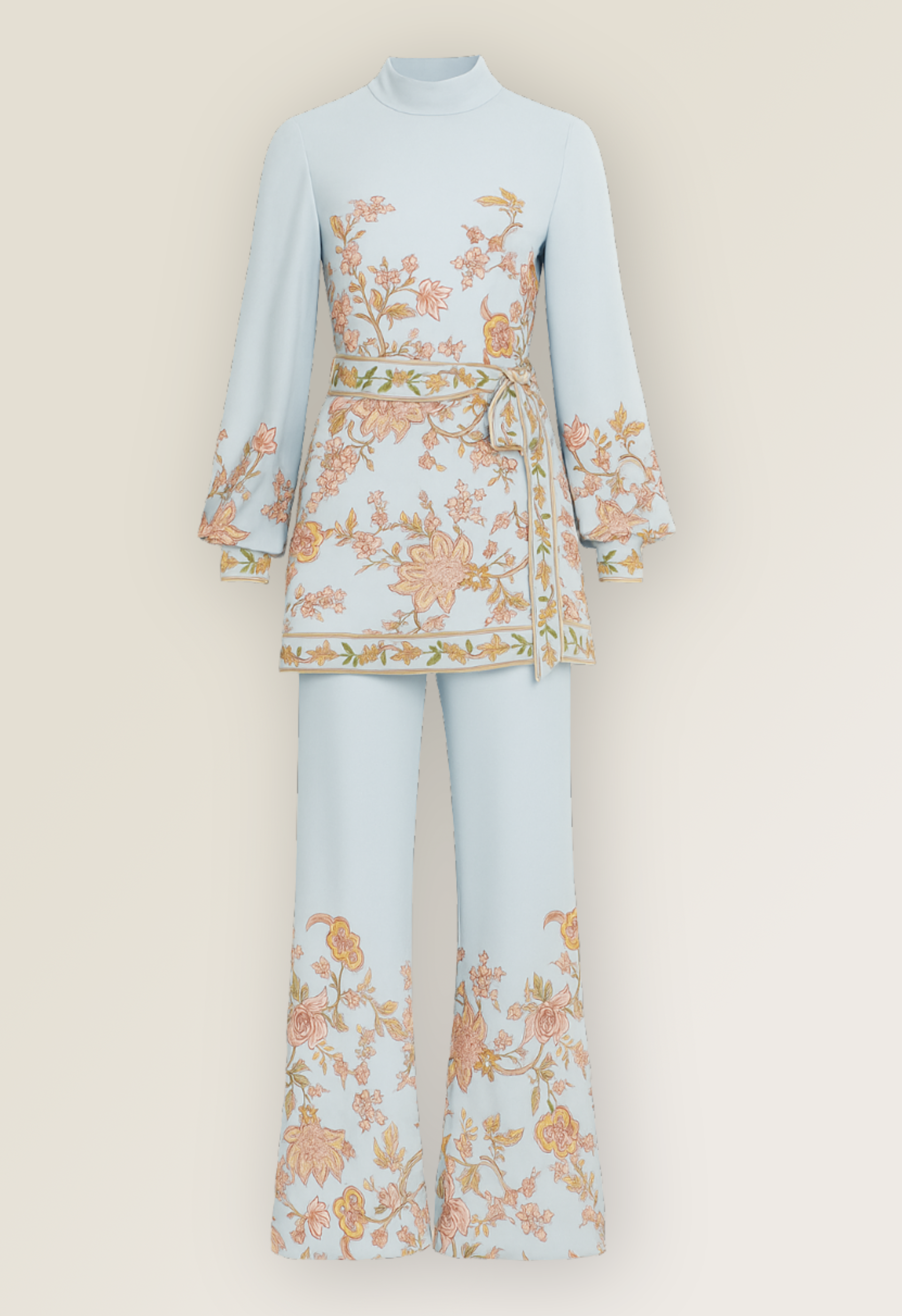 Blue heavy crepe Set