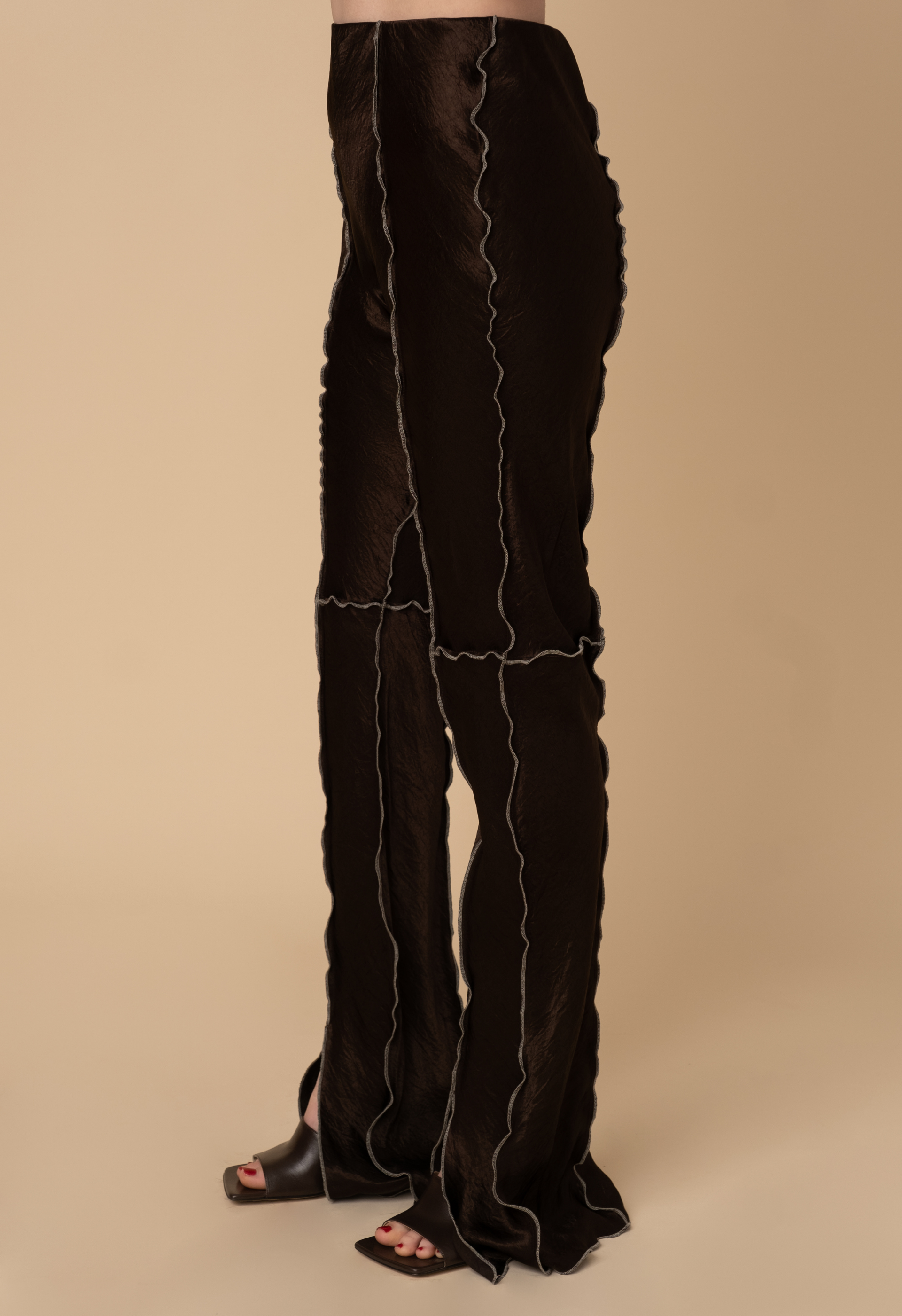 Curly Front Split Trousers