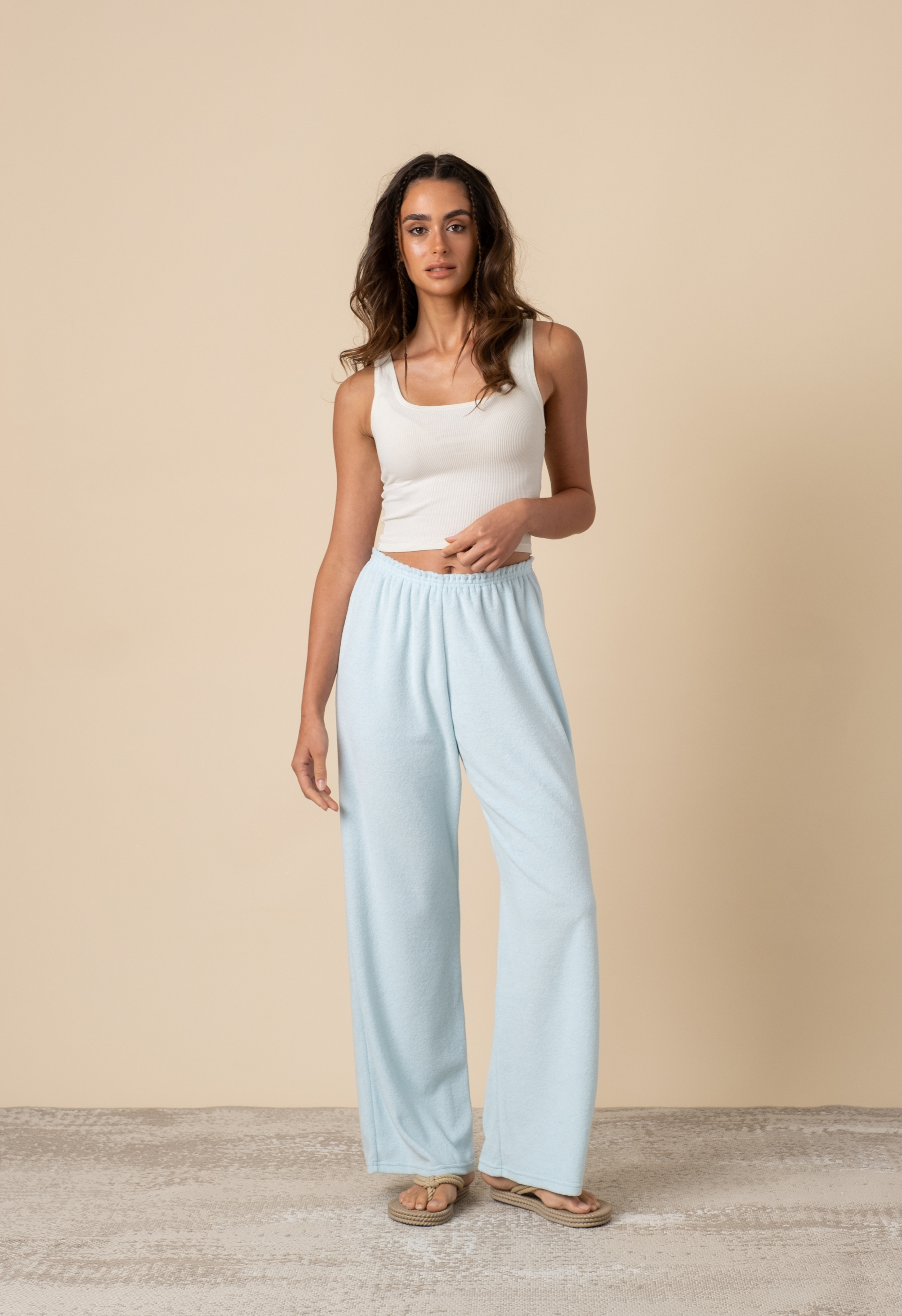 Terry Pants in Baby Blue