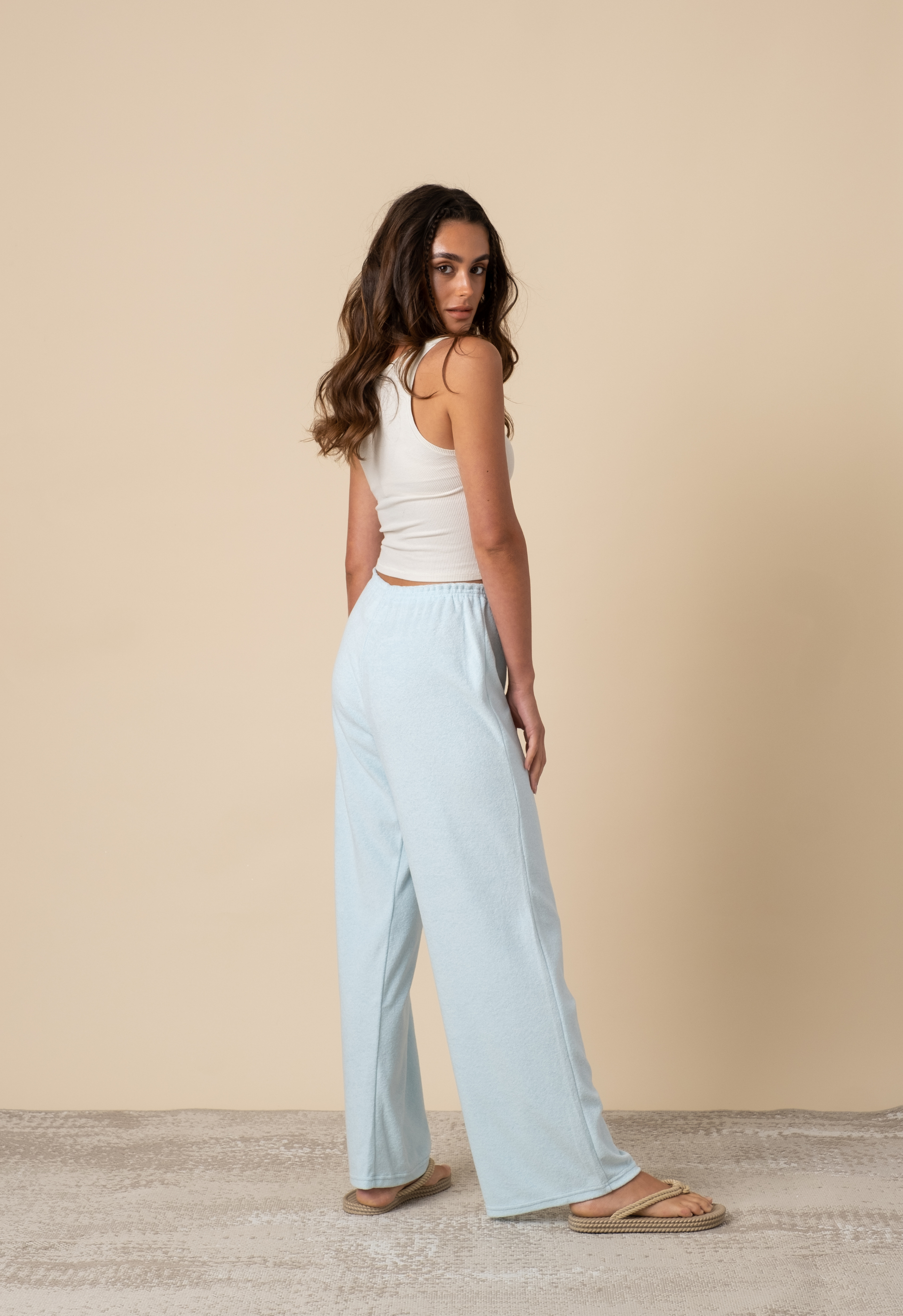 Terry Pants in Baby Blue