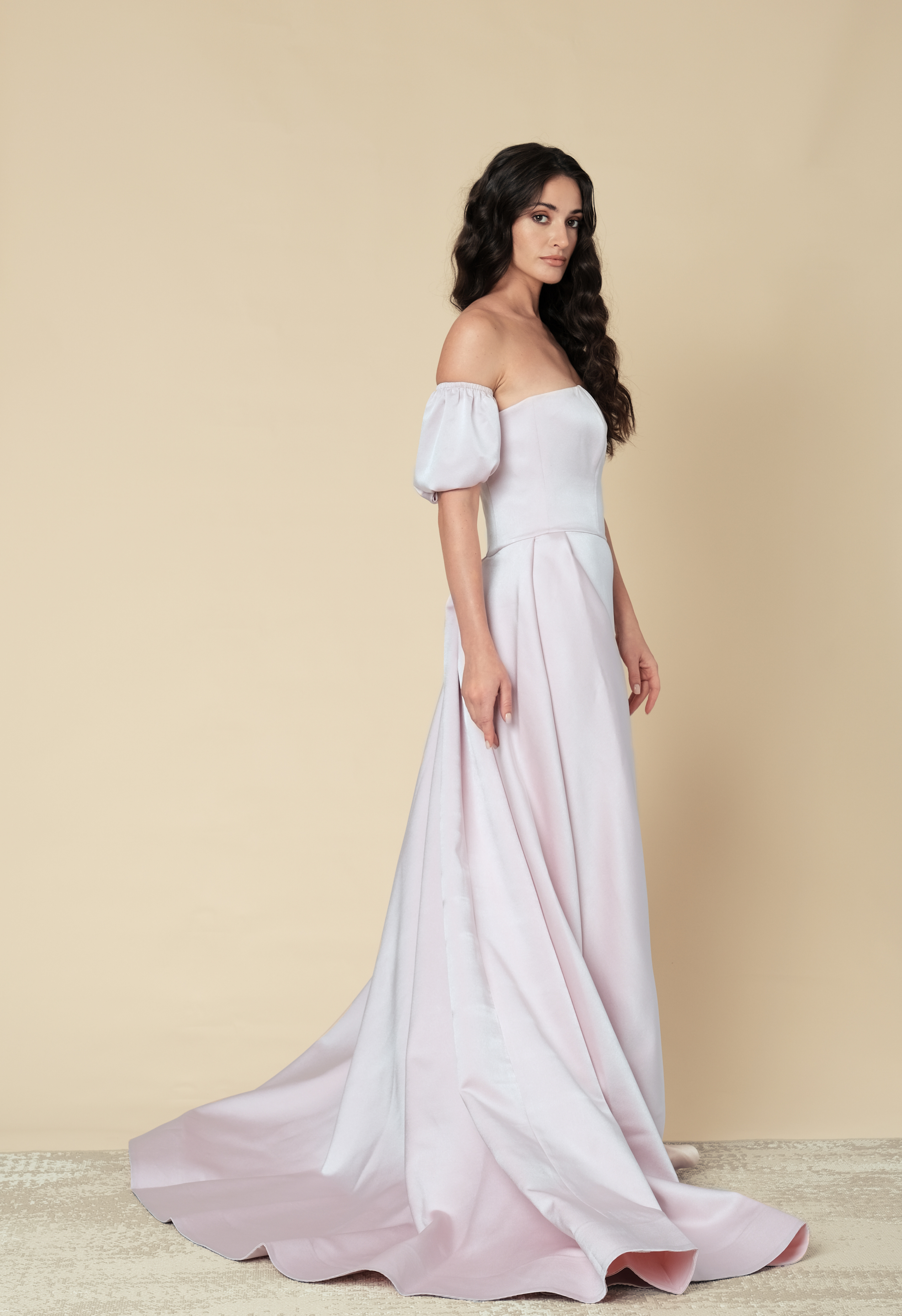 Off shoulder full gown