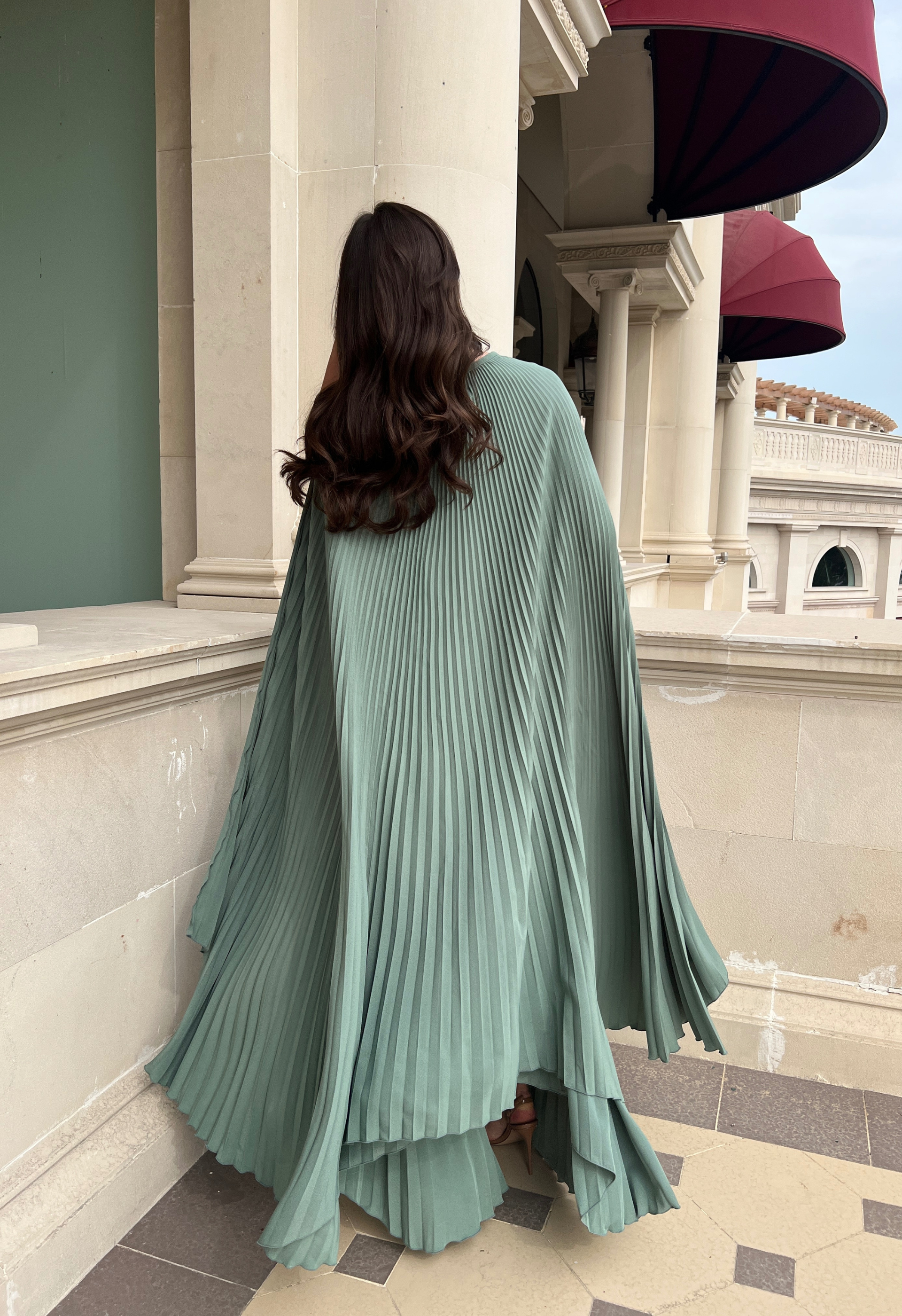 Extravagance gown with cape