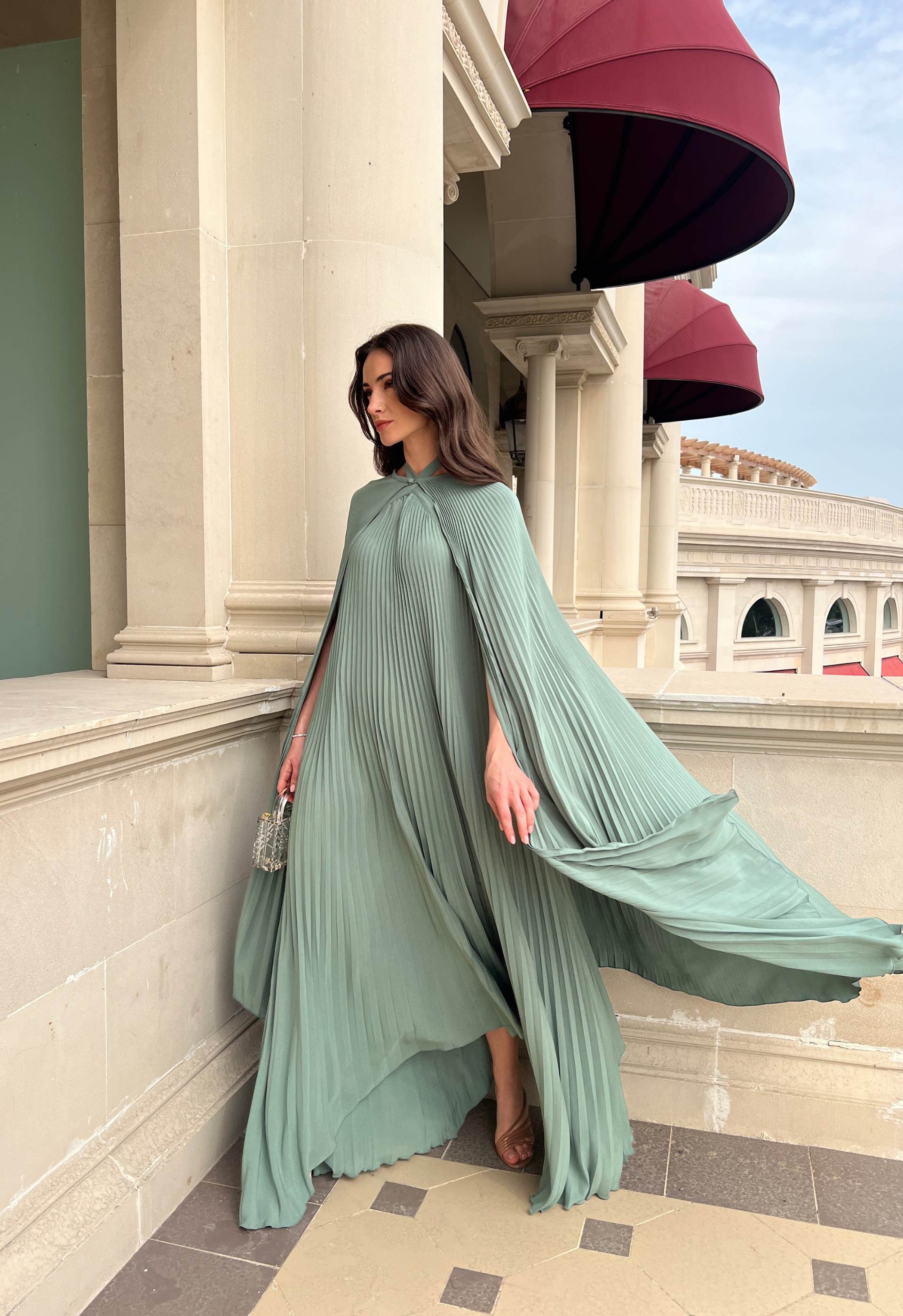 Extravagance gown with cape
