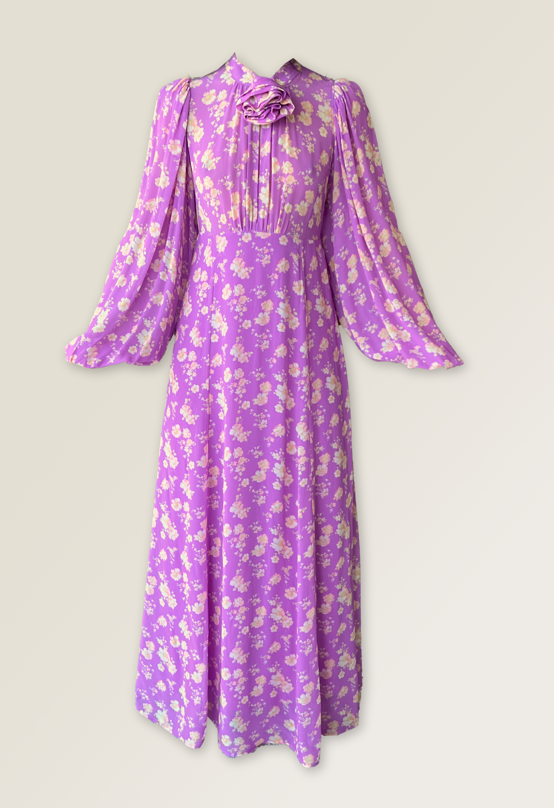 Spring Maxi Dress in Rose Violet