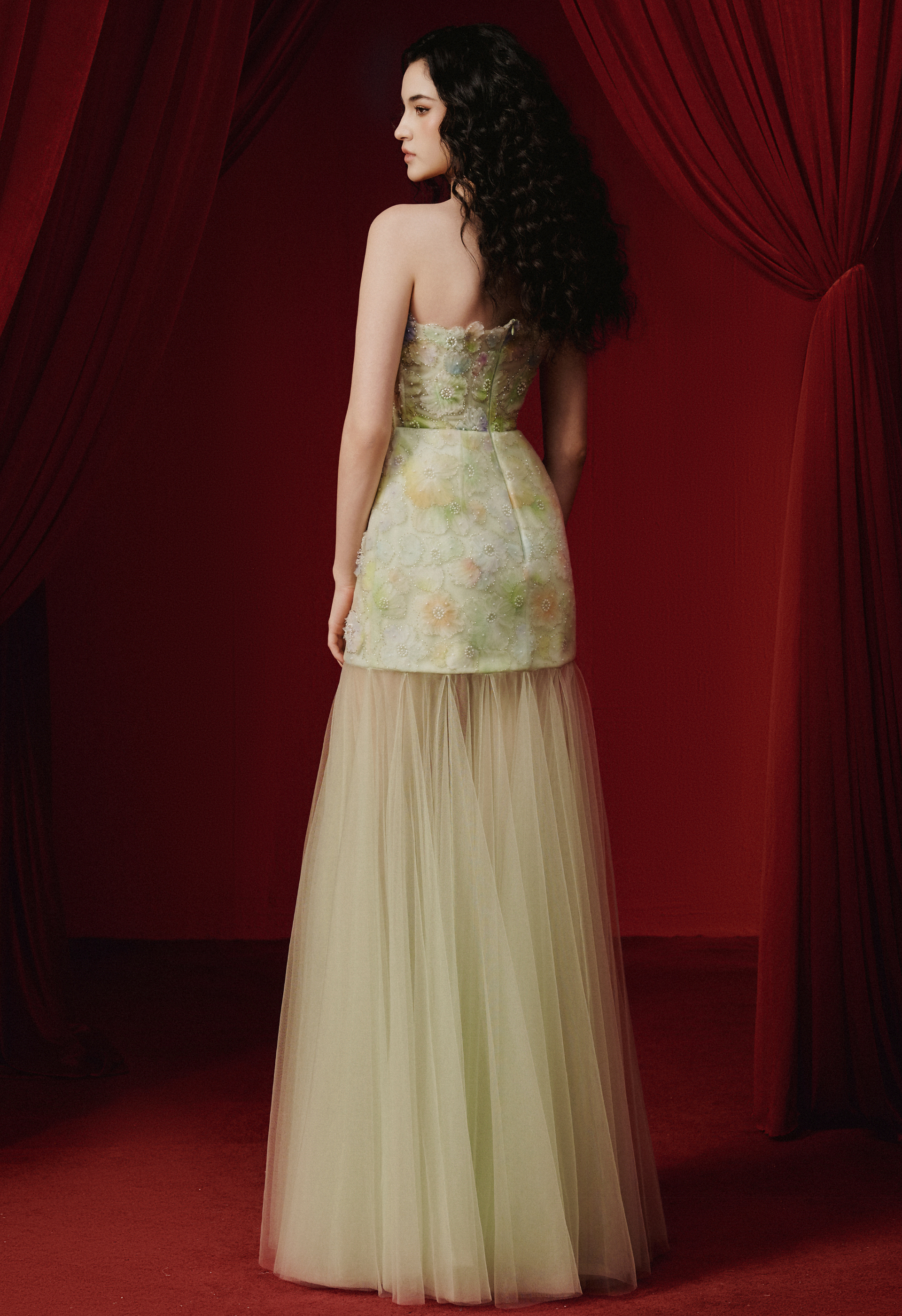 Primavera Blossom Tulle Gown