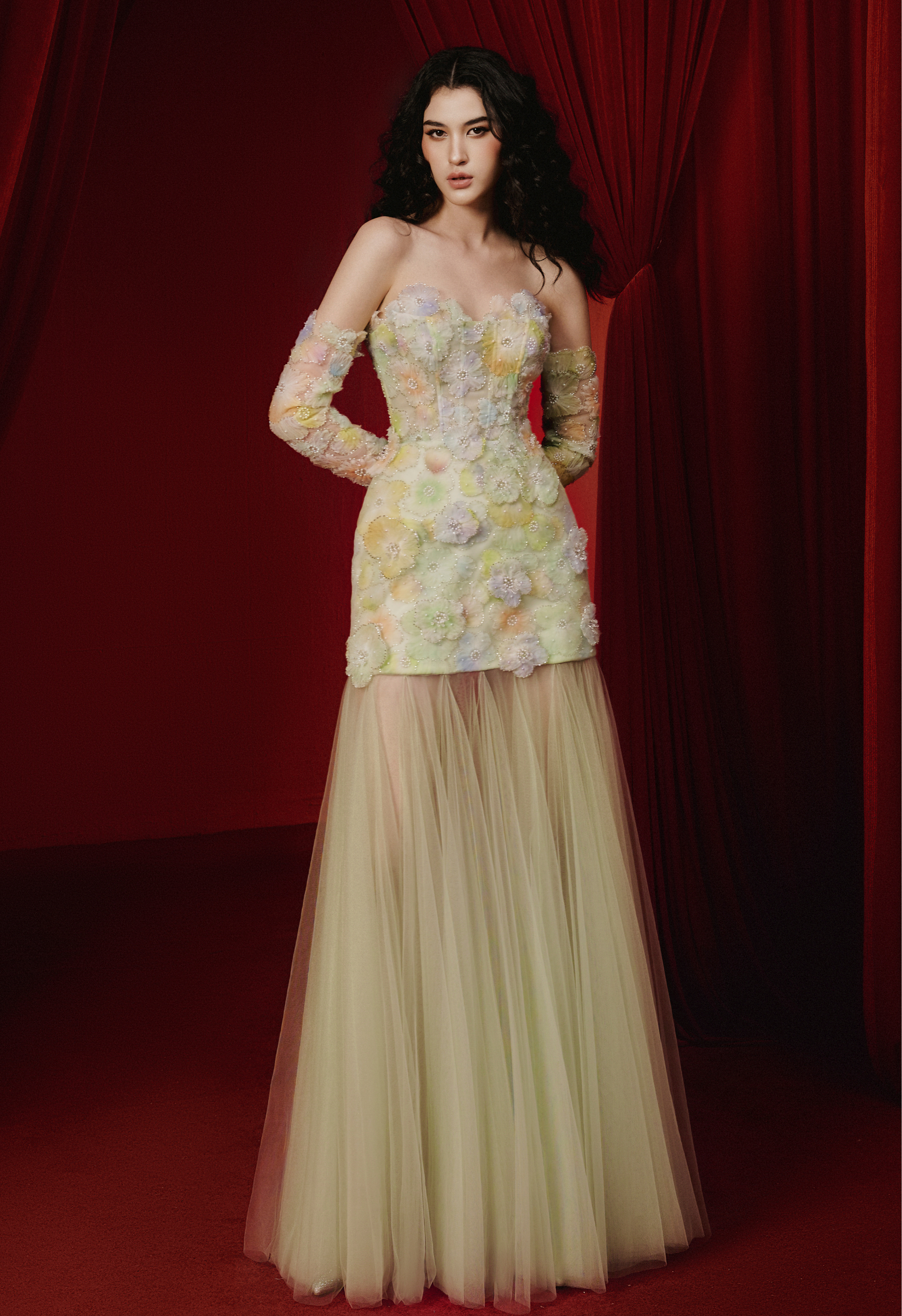Primavera Blossom Tulle Gown