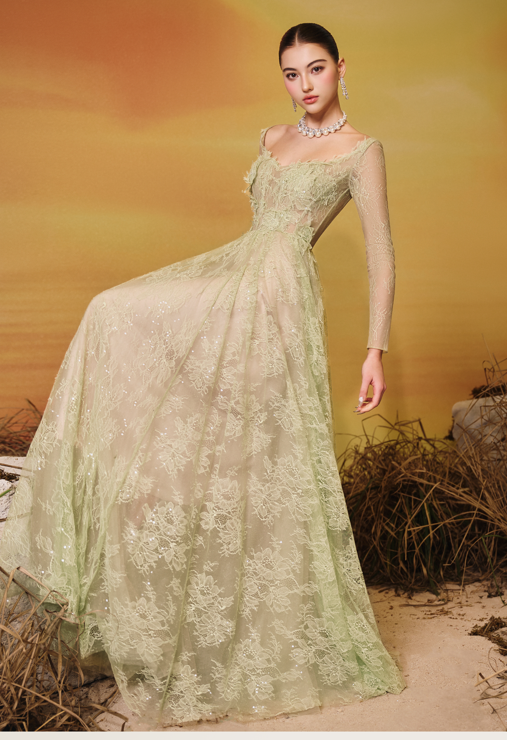 Verdantia Lace Elegance Gown