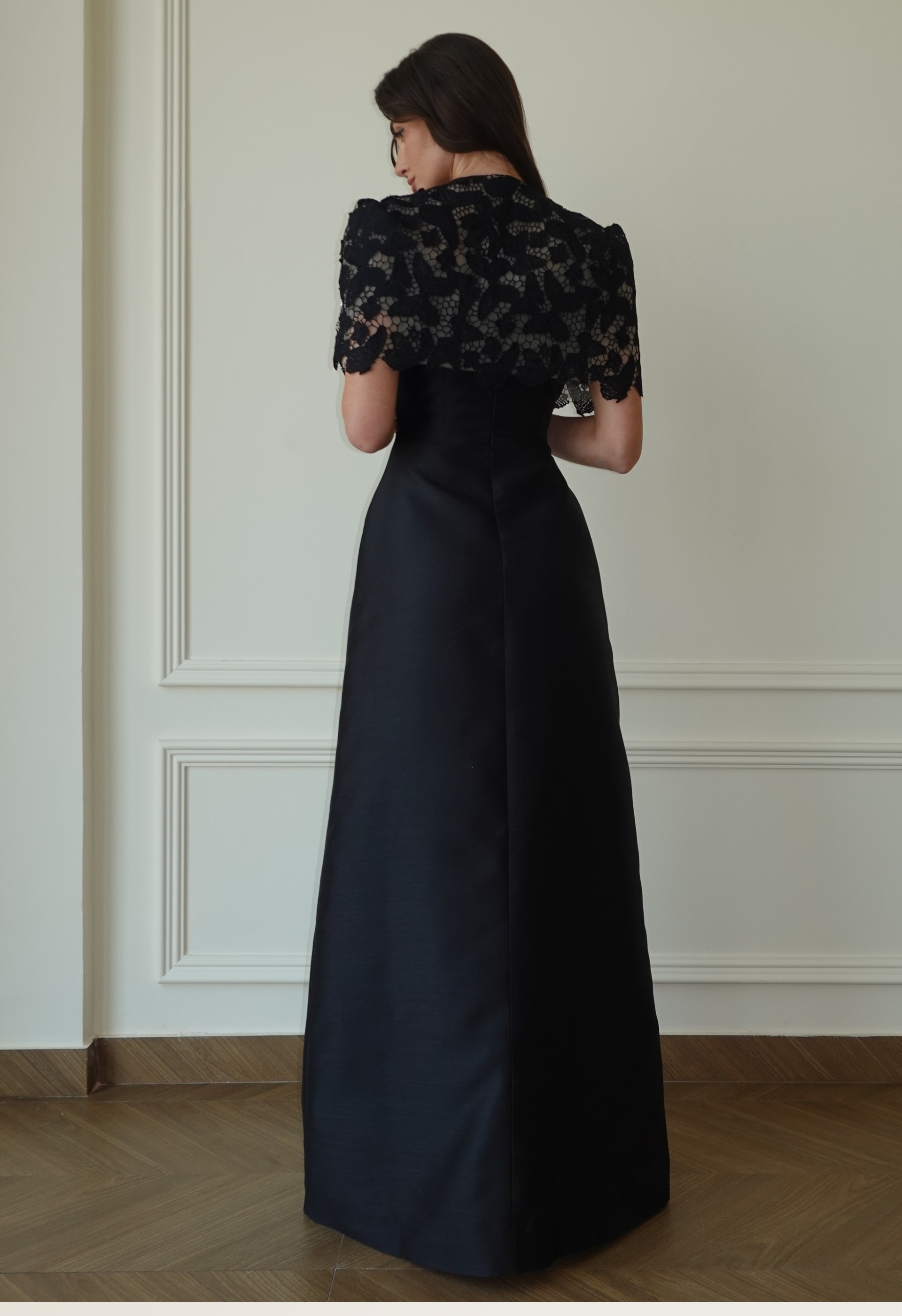 Cambrie Black Maxi Dress