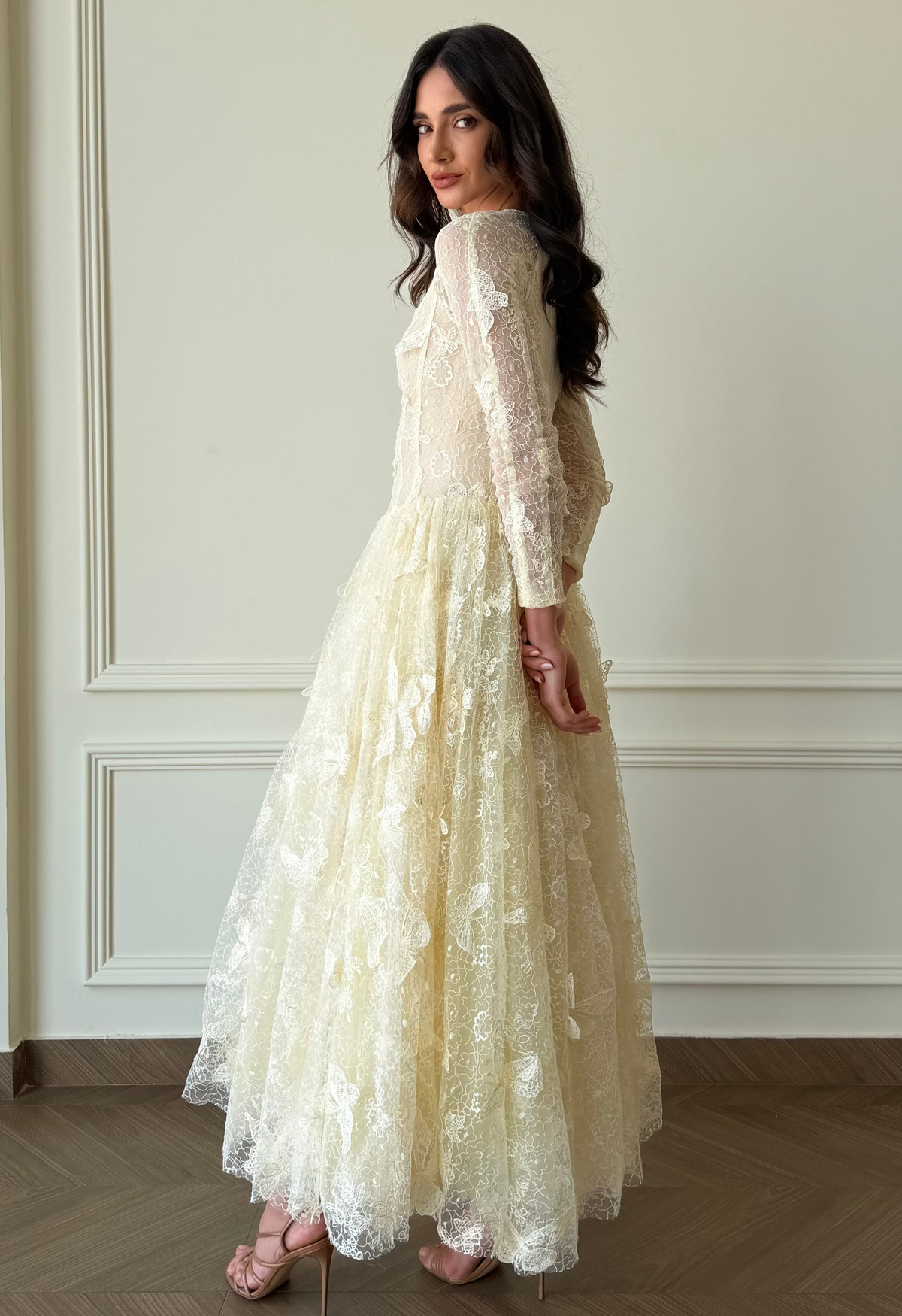 Mariposa Soleil Lace Gown