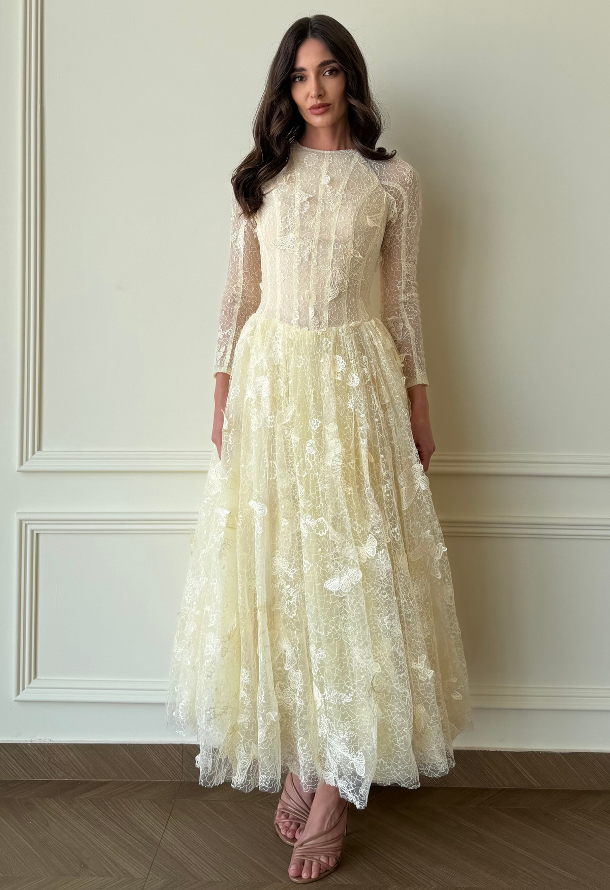 Mariposa Soleil Lace Gown