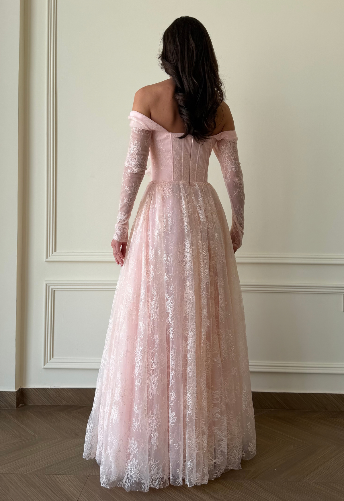 Fleur Pink Lace Gown